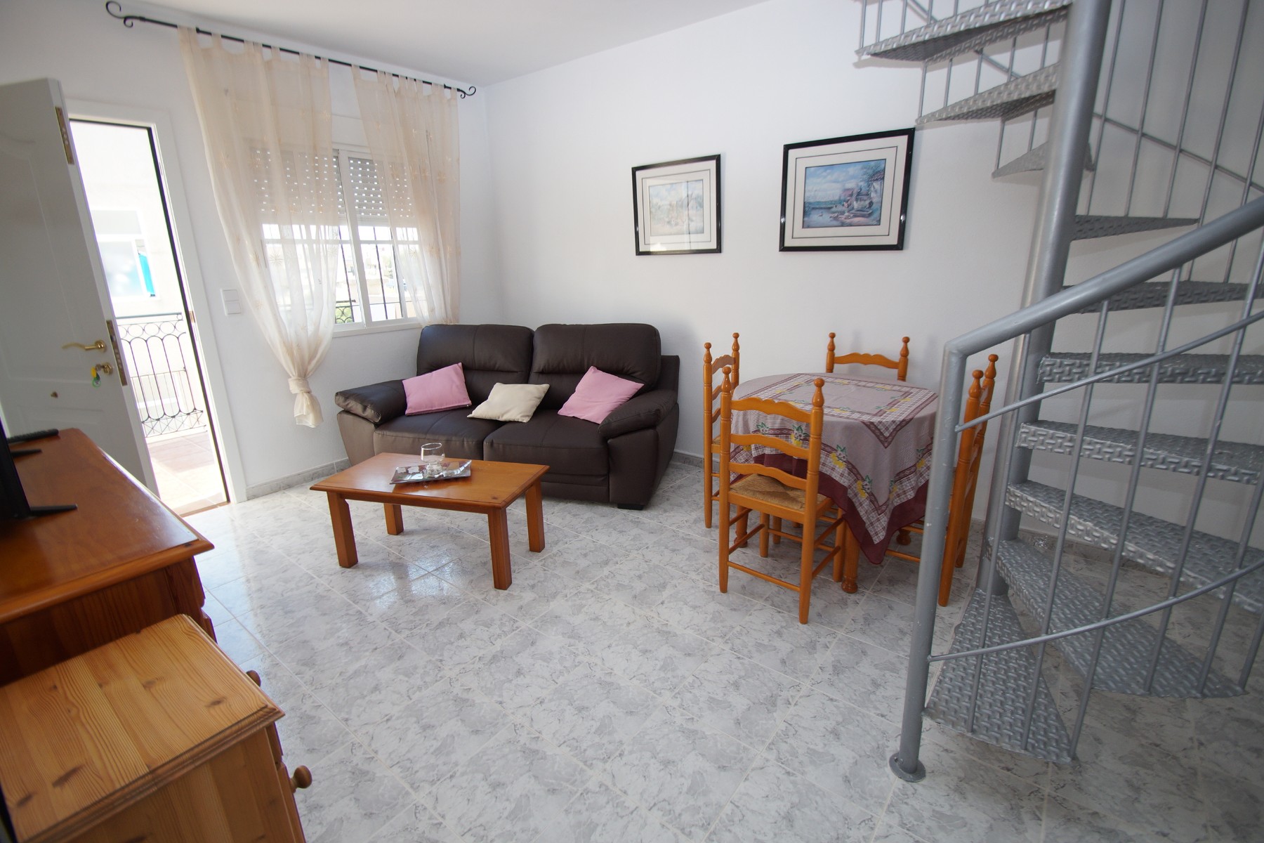 Pool area in bungalow for sale in Orihuela Costa