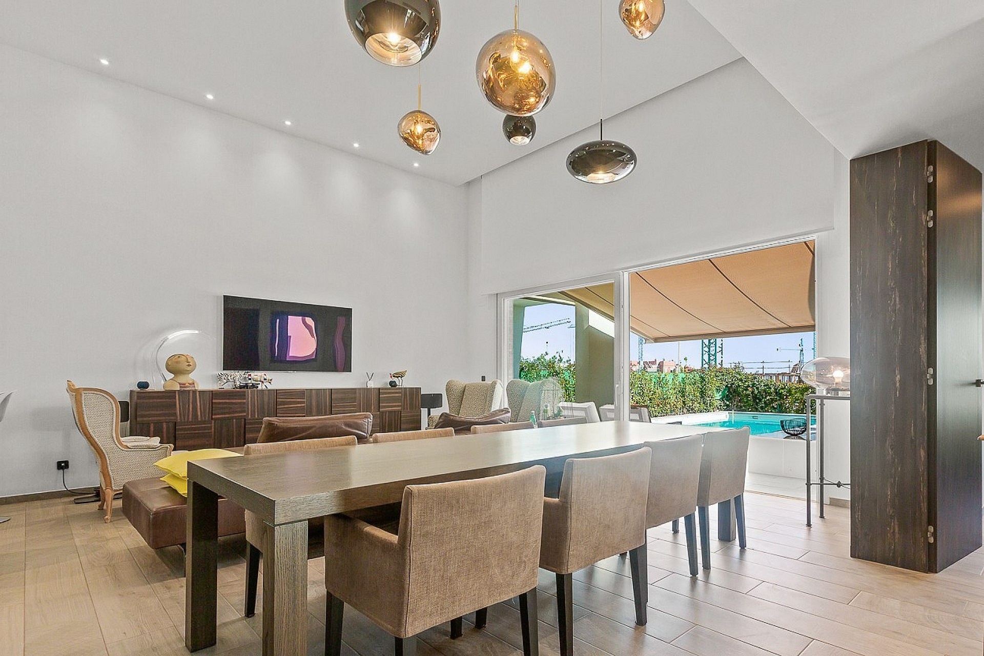 Pool area in villa for sale in La Finca Golf Resort