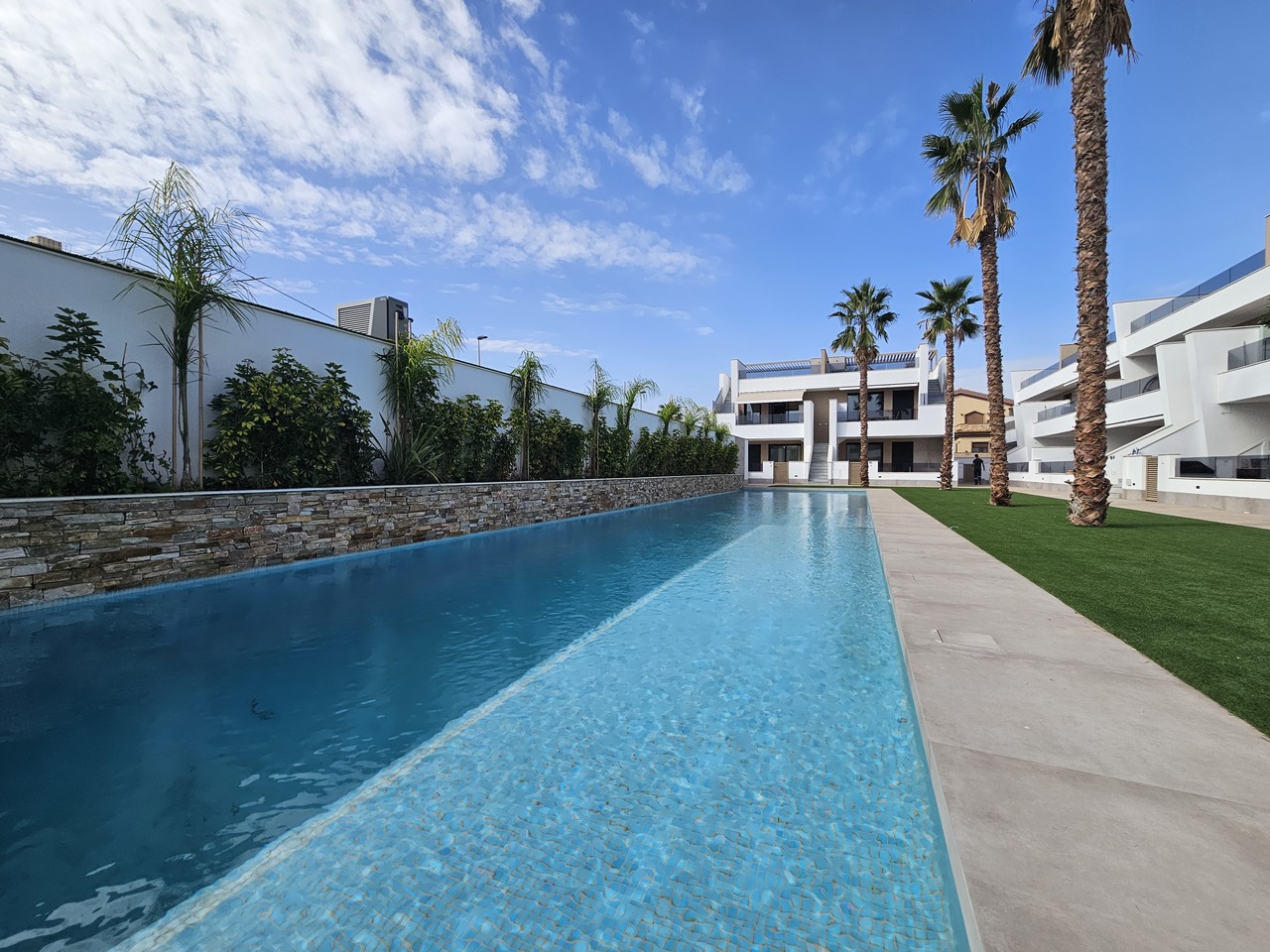 Pool area in penthouse for sale in San Pedro del Pinatar