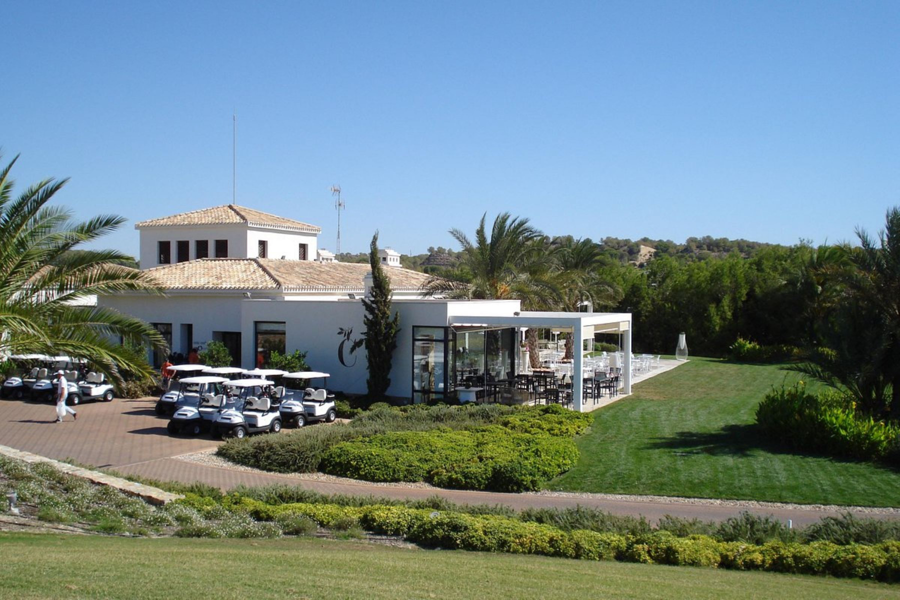 Pool area in villa for sale in San Miguel de Salinas