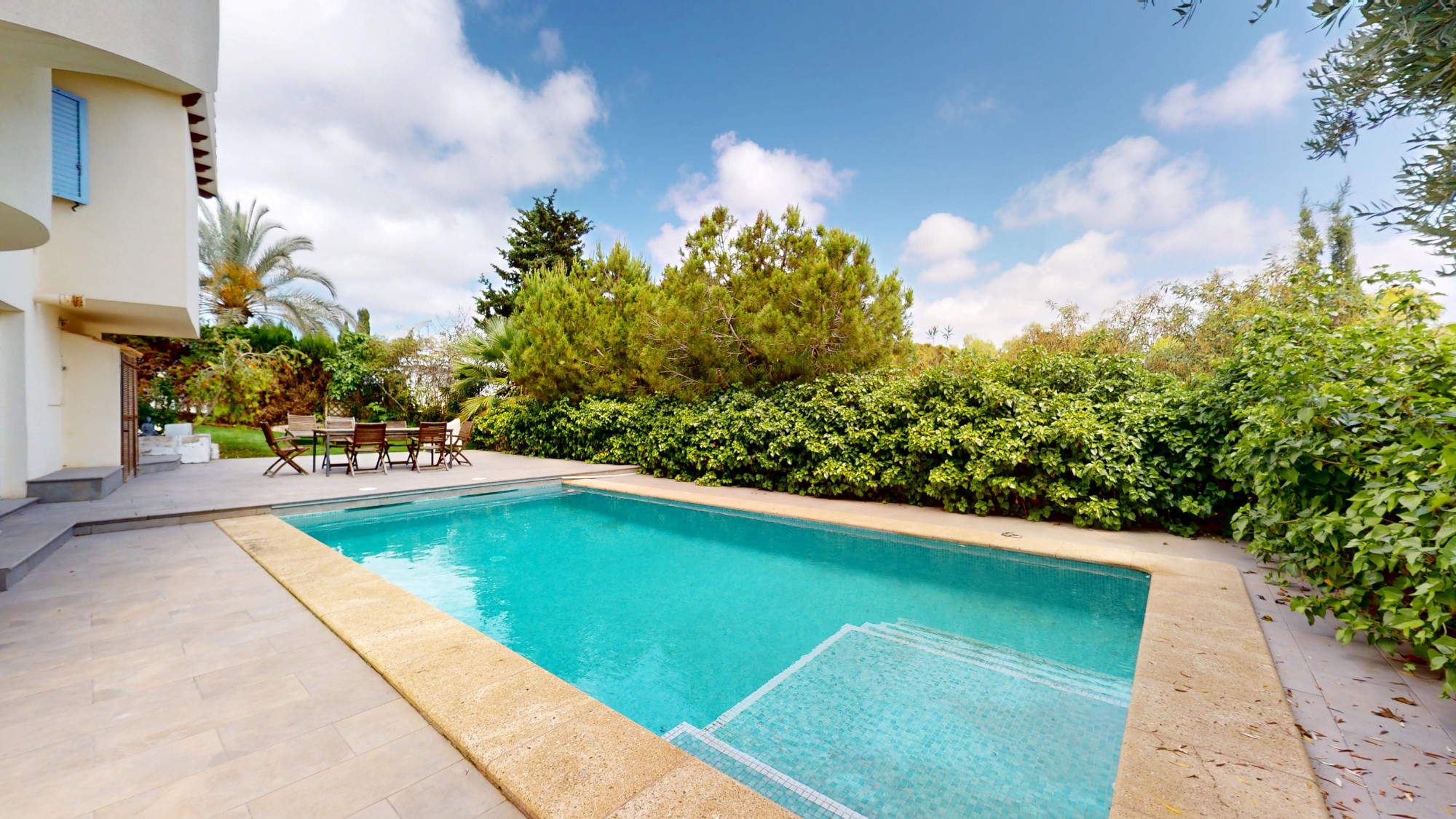 Pool area in villa for sale in Orihuela Costa