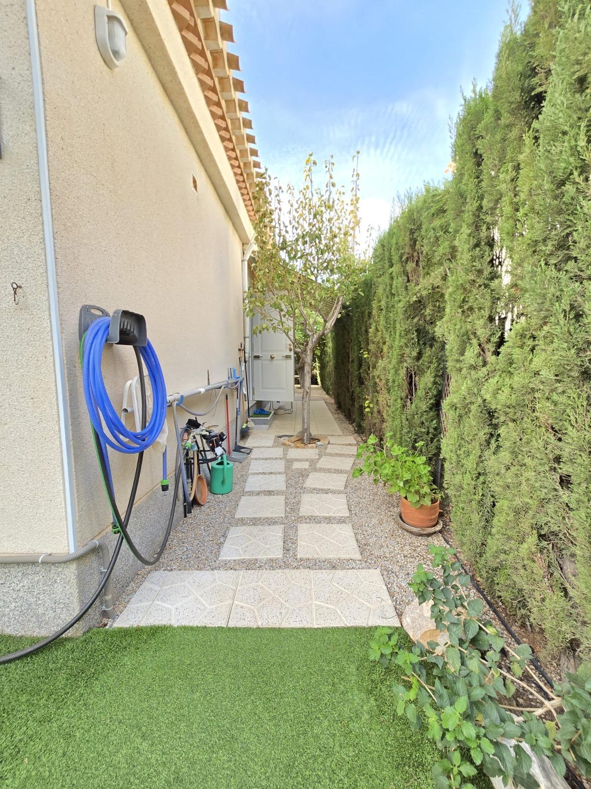 Pool area in villa for sale in Orihuela Costa