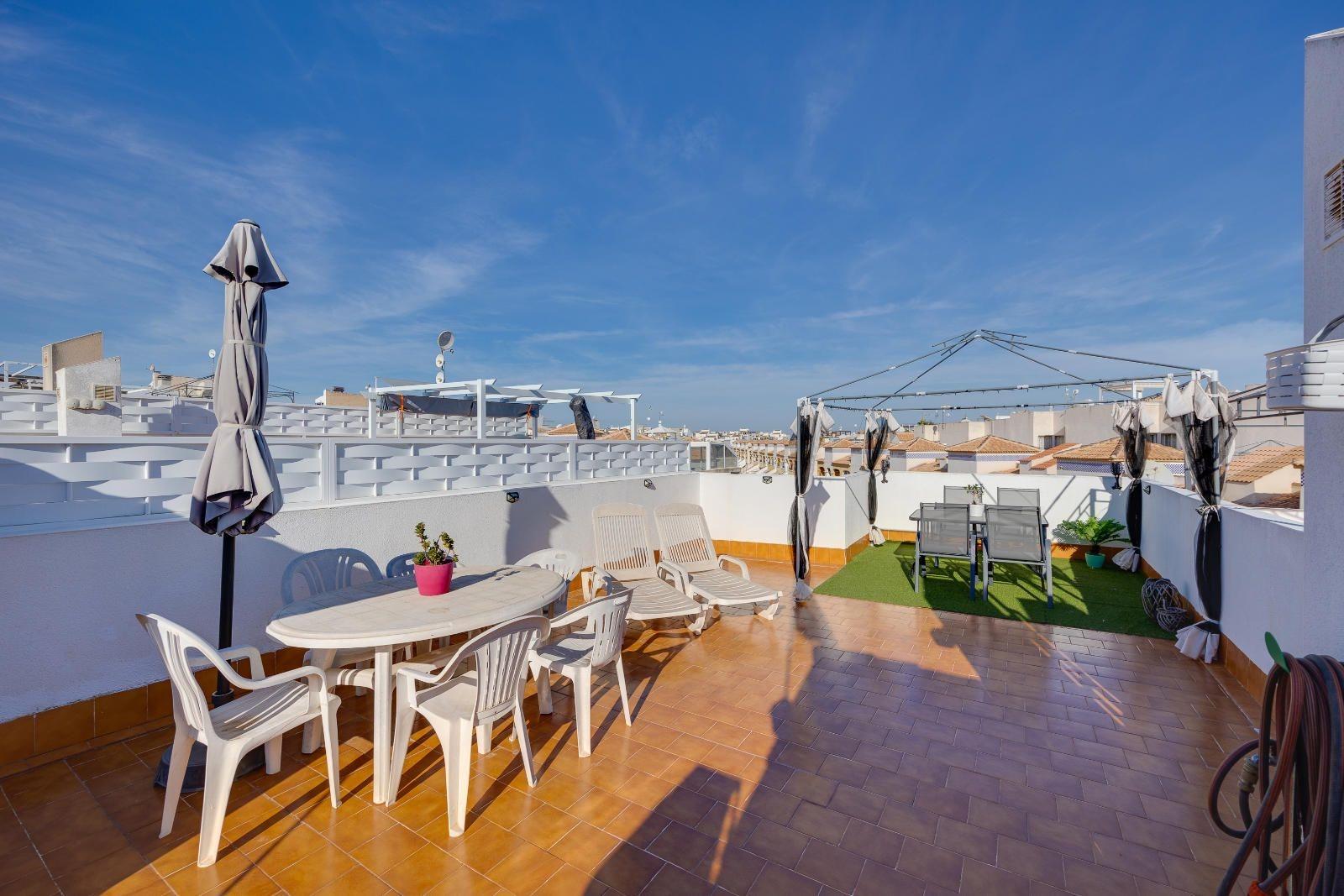 Terrace in bungalow for sale in Orihuela Costa