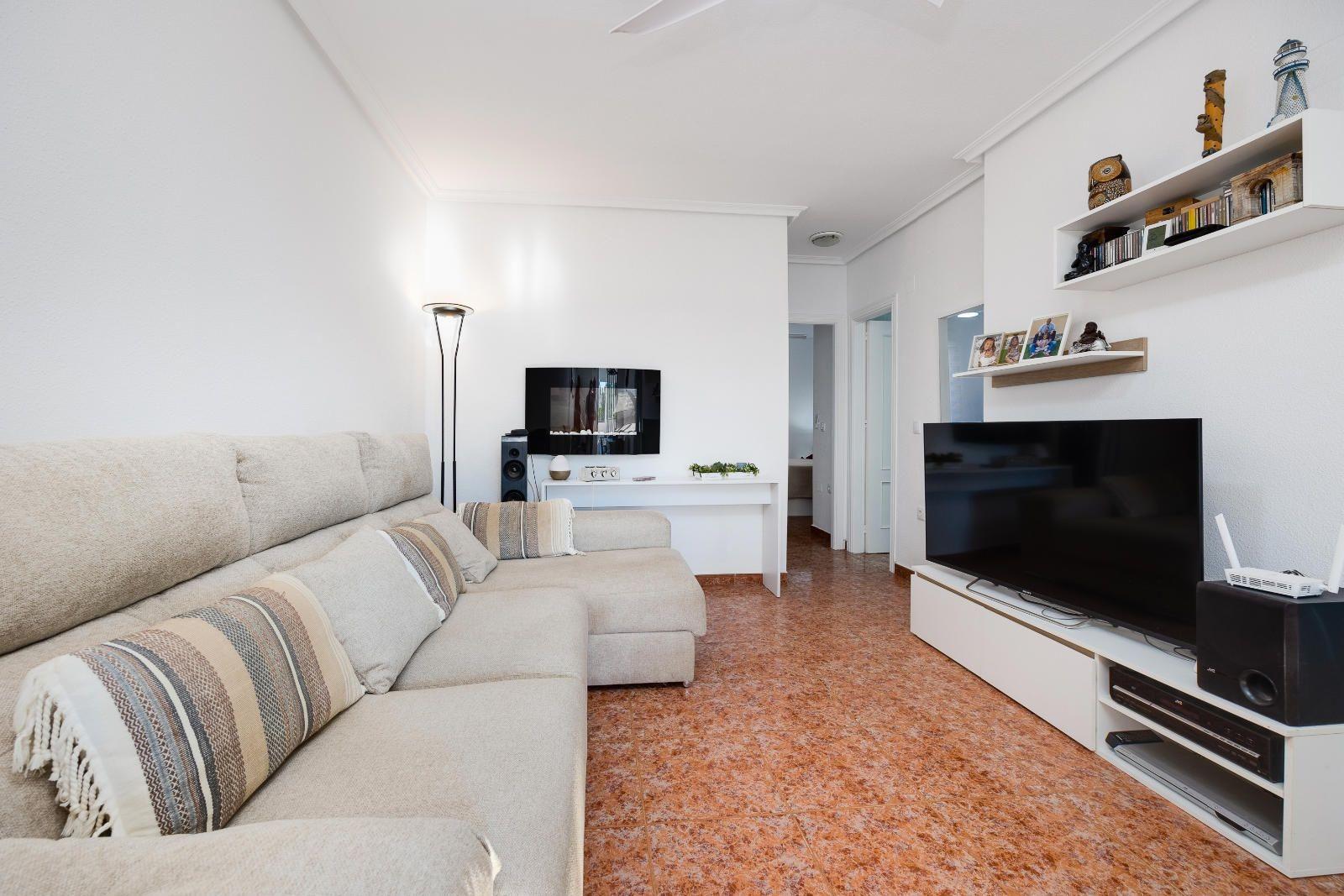 Pool area in bungalow for sale in Orihuela Costa