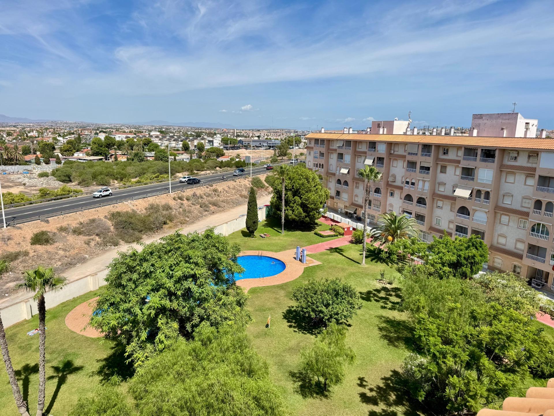 Pool area in penthouse for sale in Torrevieja
