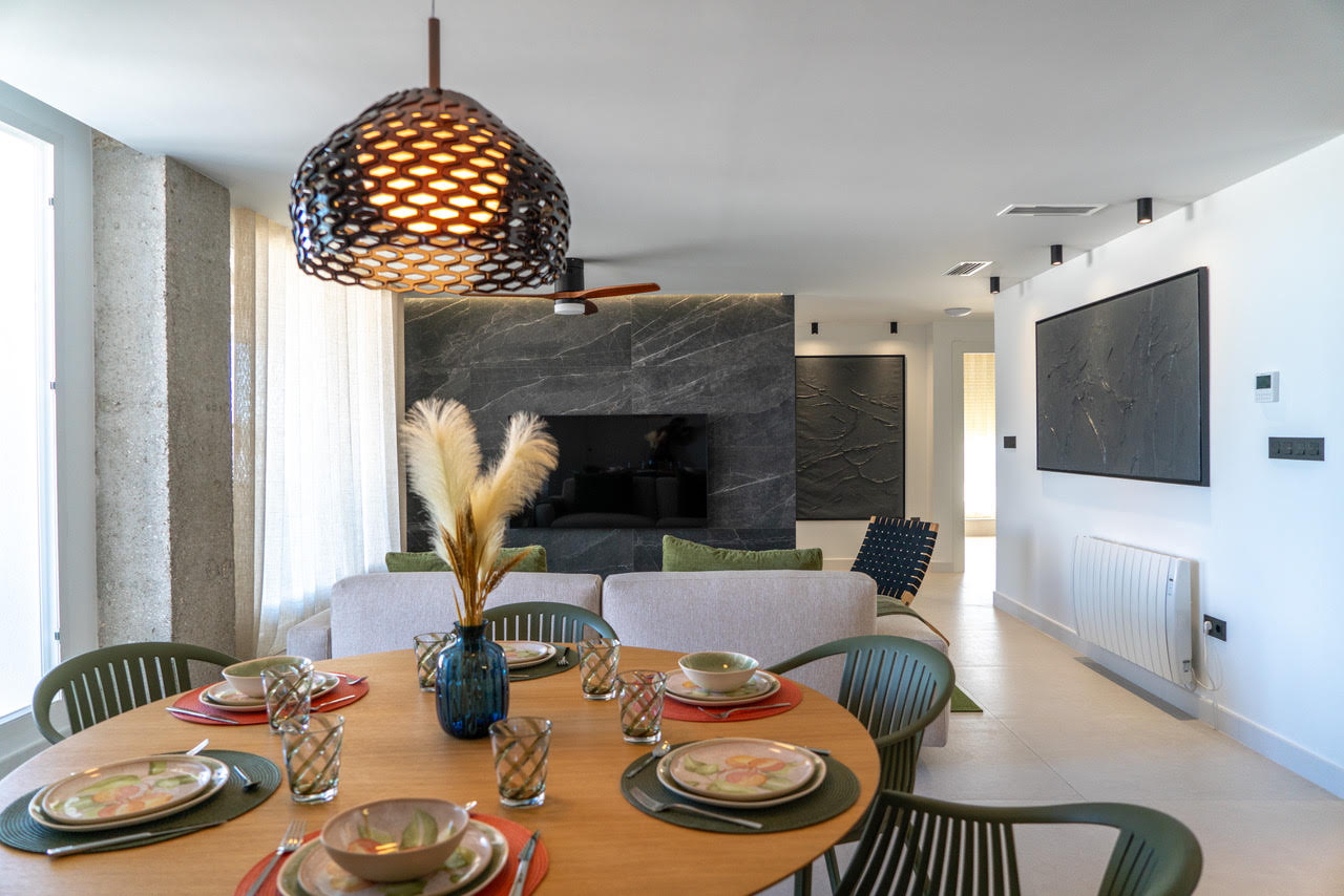 Dining area in penthouse for sale in Orihuela