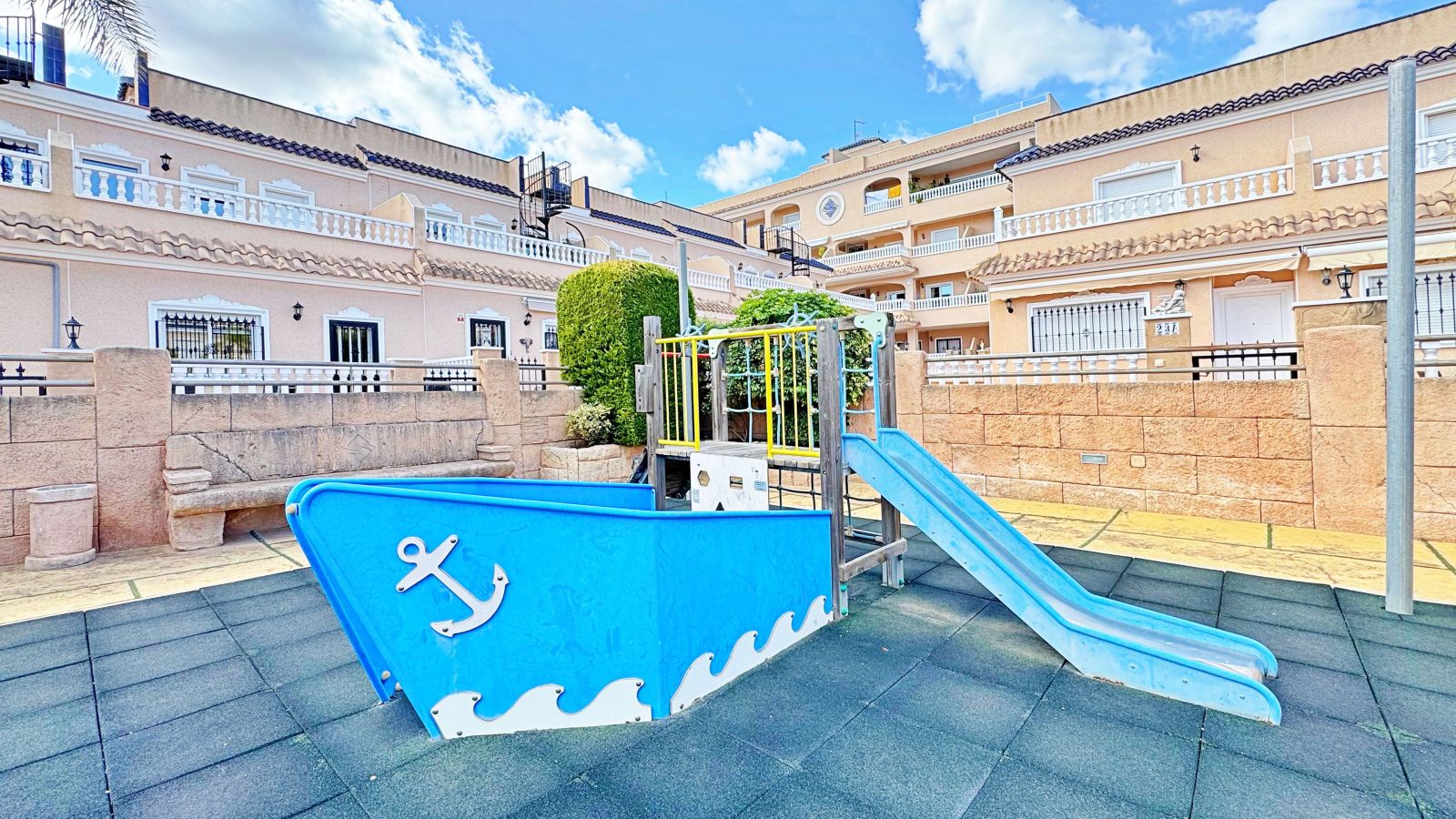Pool area in terraced for sale in Orihuela Costa