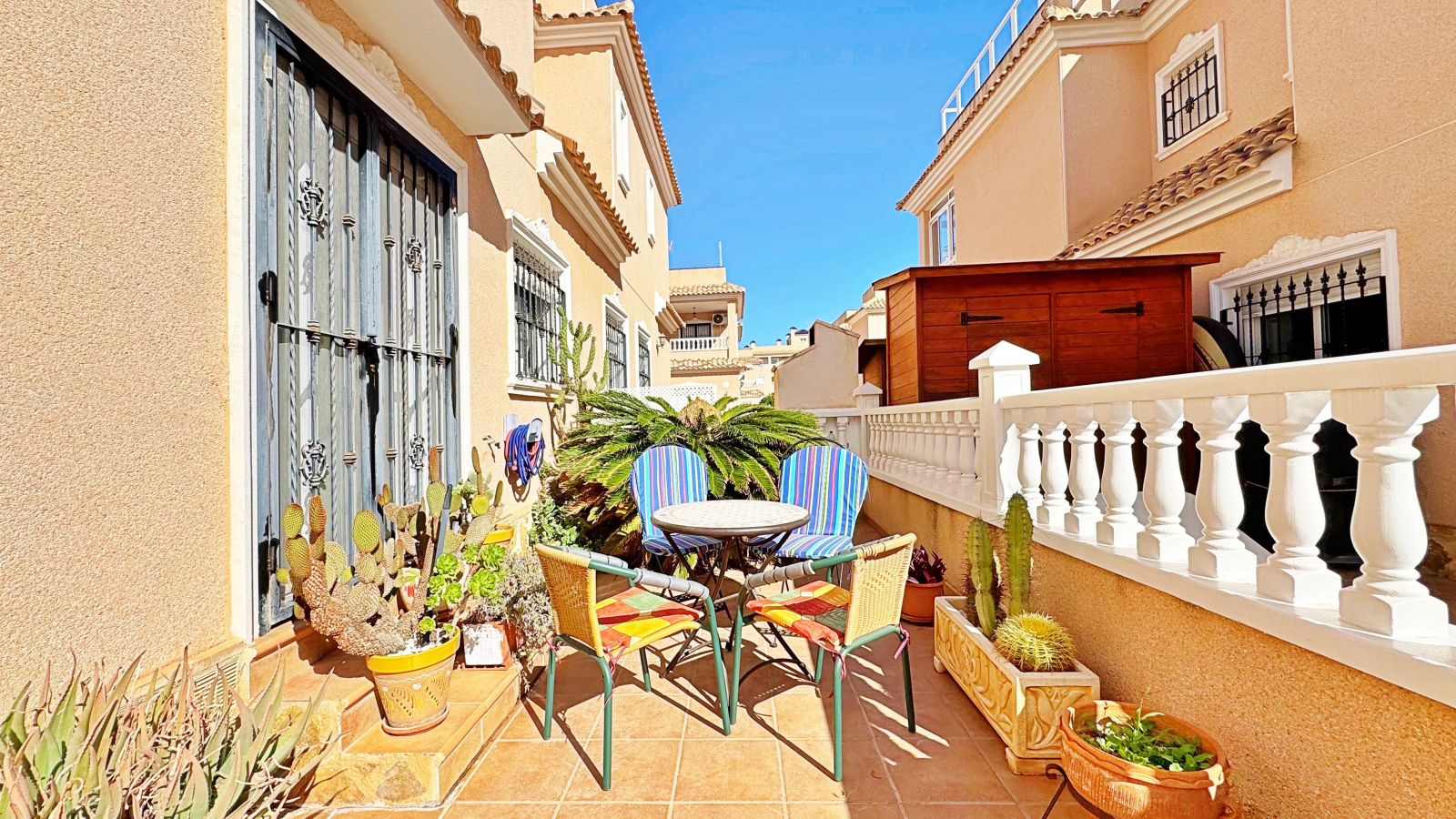 Pool area in terraced for sale in Orihuela Costa