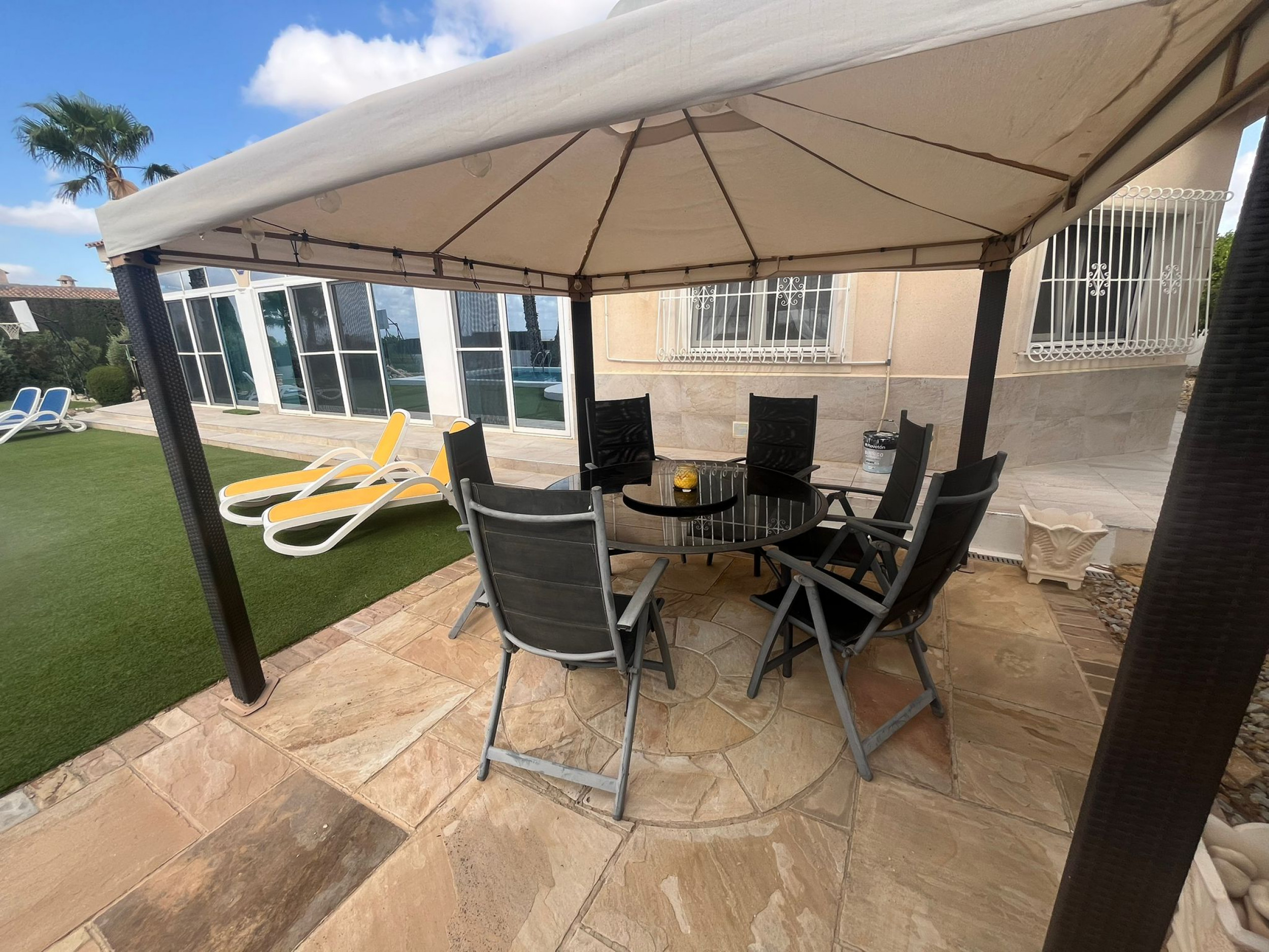 Pool area in villa for sale in Gea Y Truyols