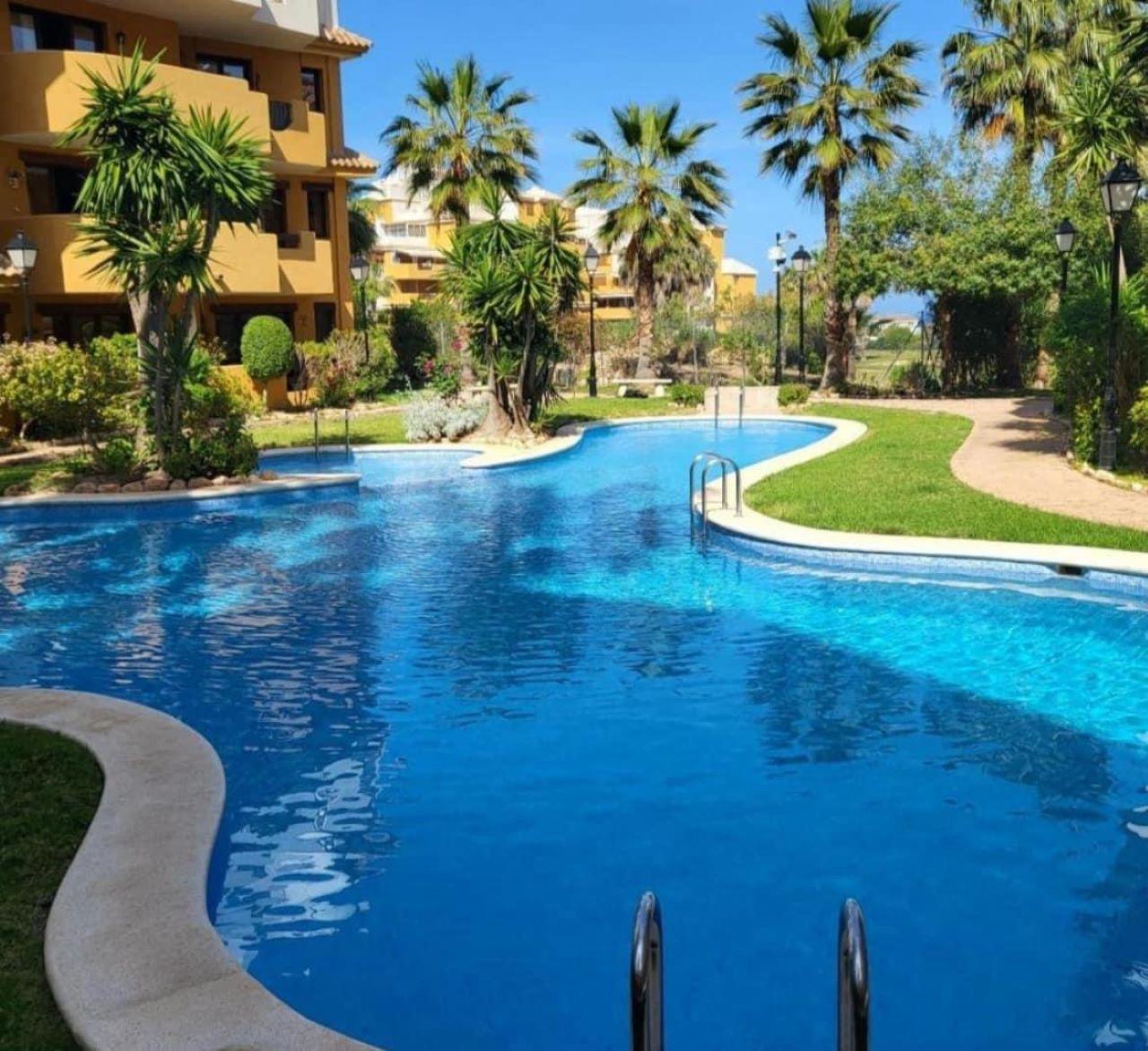 Pool area in apartment for sale in Torrevieja