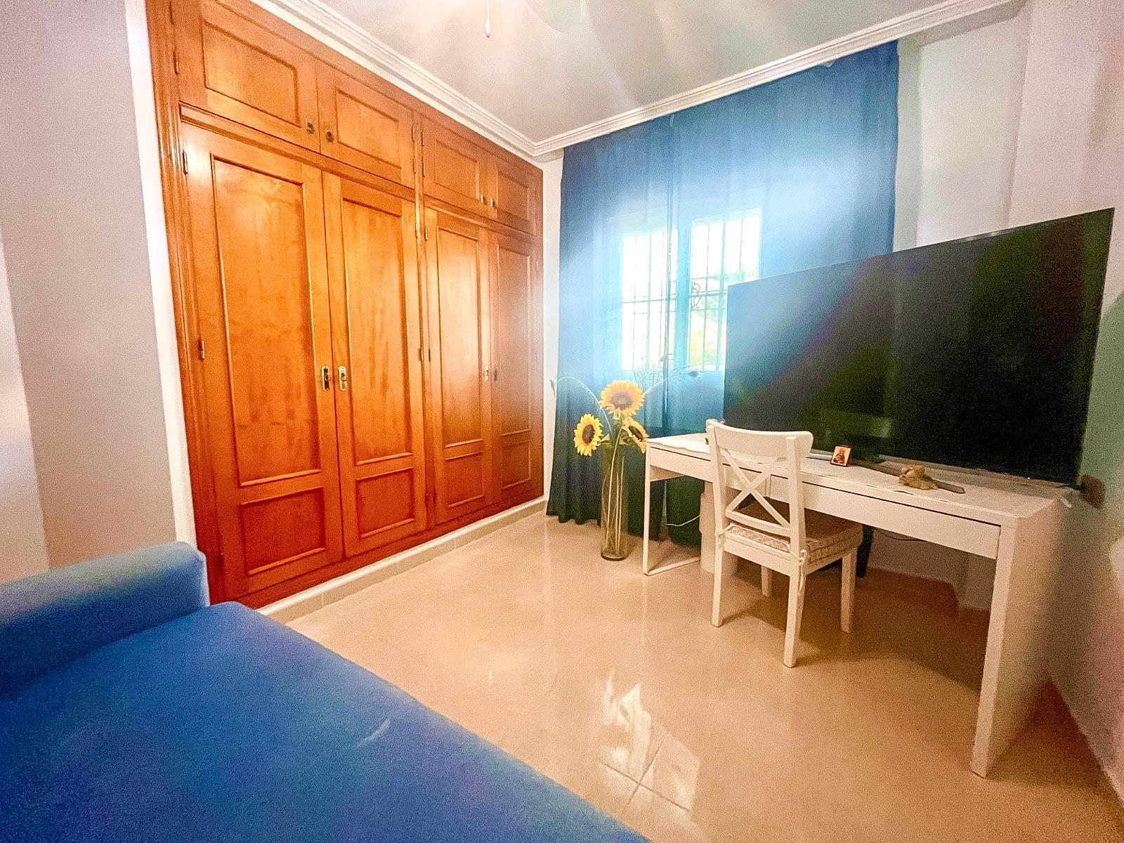 Pool area in bungalow for sale in Orihuela Costa