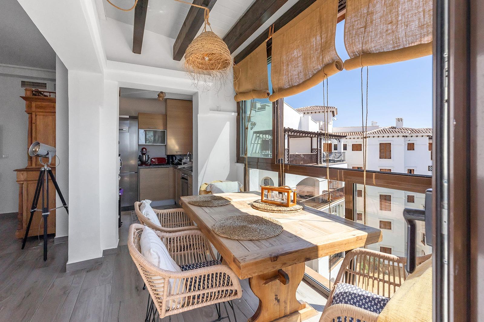 Master bedroom in penthouse for sale in Banos y Mendigo