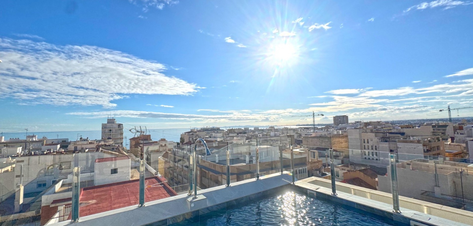 Pool area in apartment for sale in Torrevieja