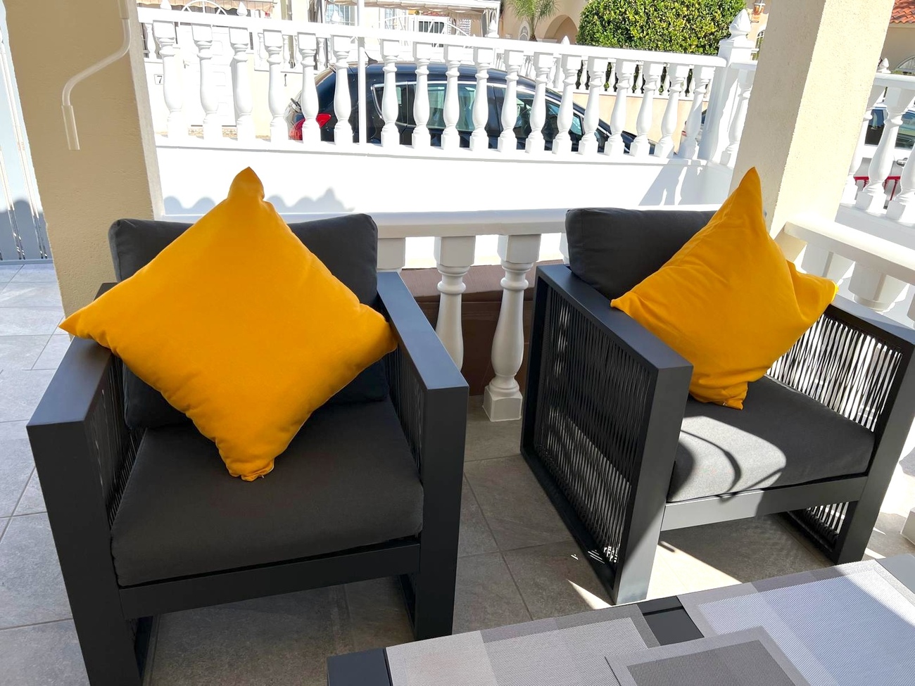 Dining area in bungalow for sale in Algorfa