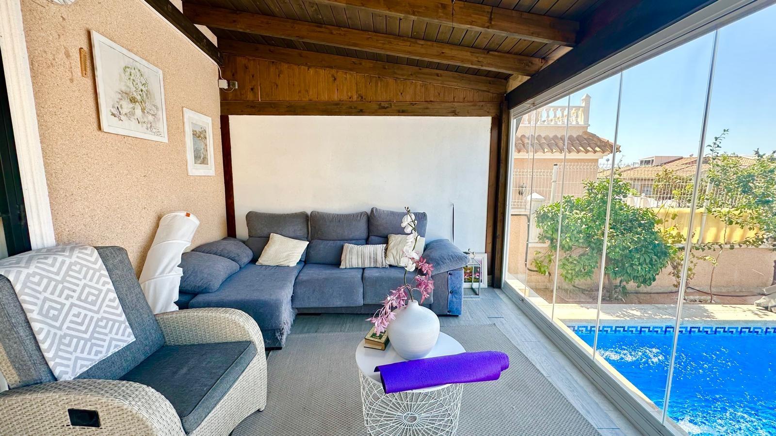 Master bedroom in villa for sale in Orihuela Costa