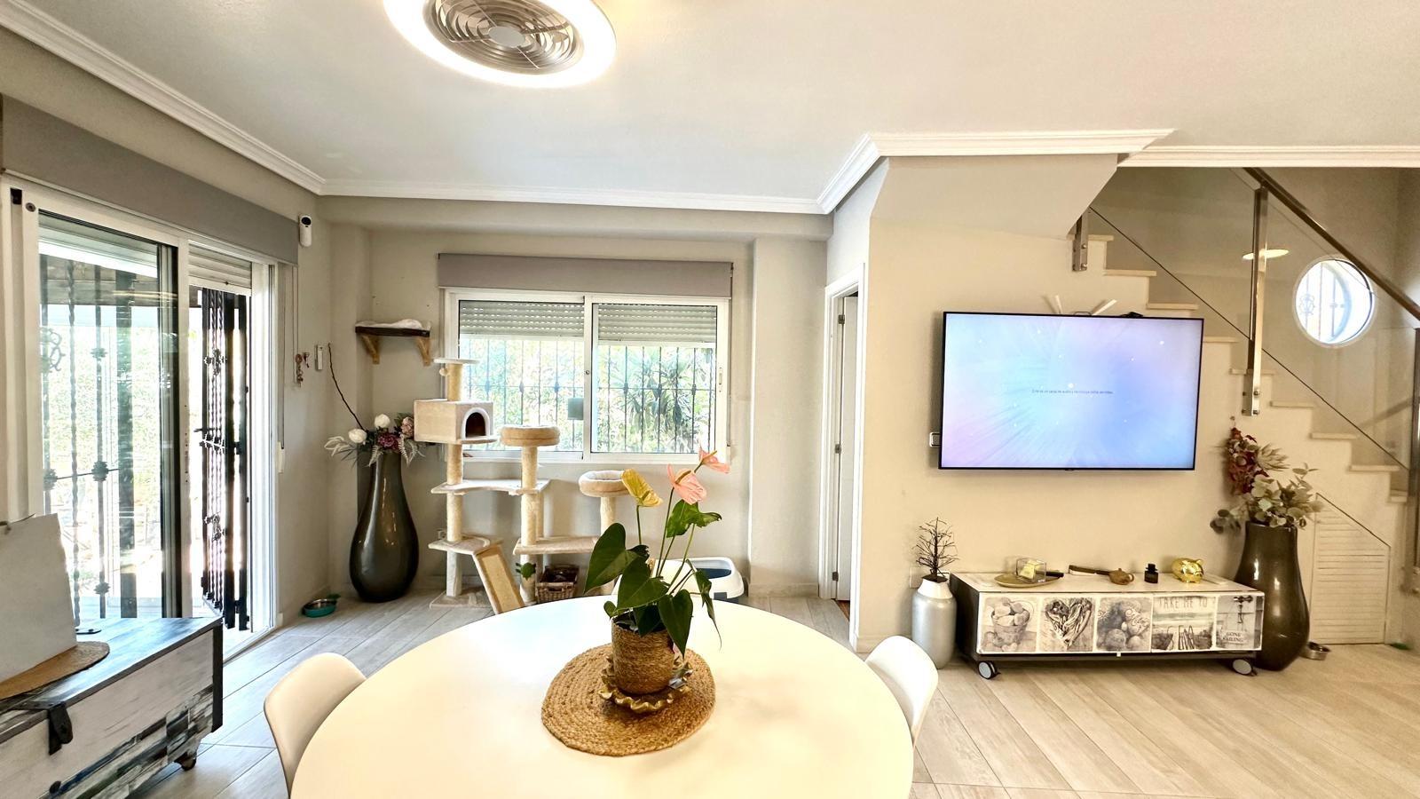Pool area in villa for sale in Orihuela Costa