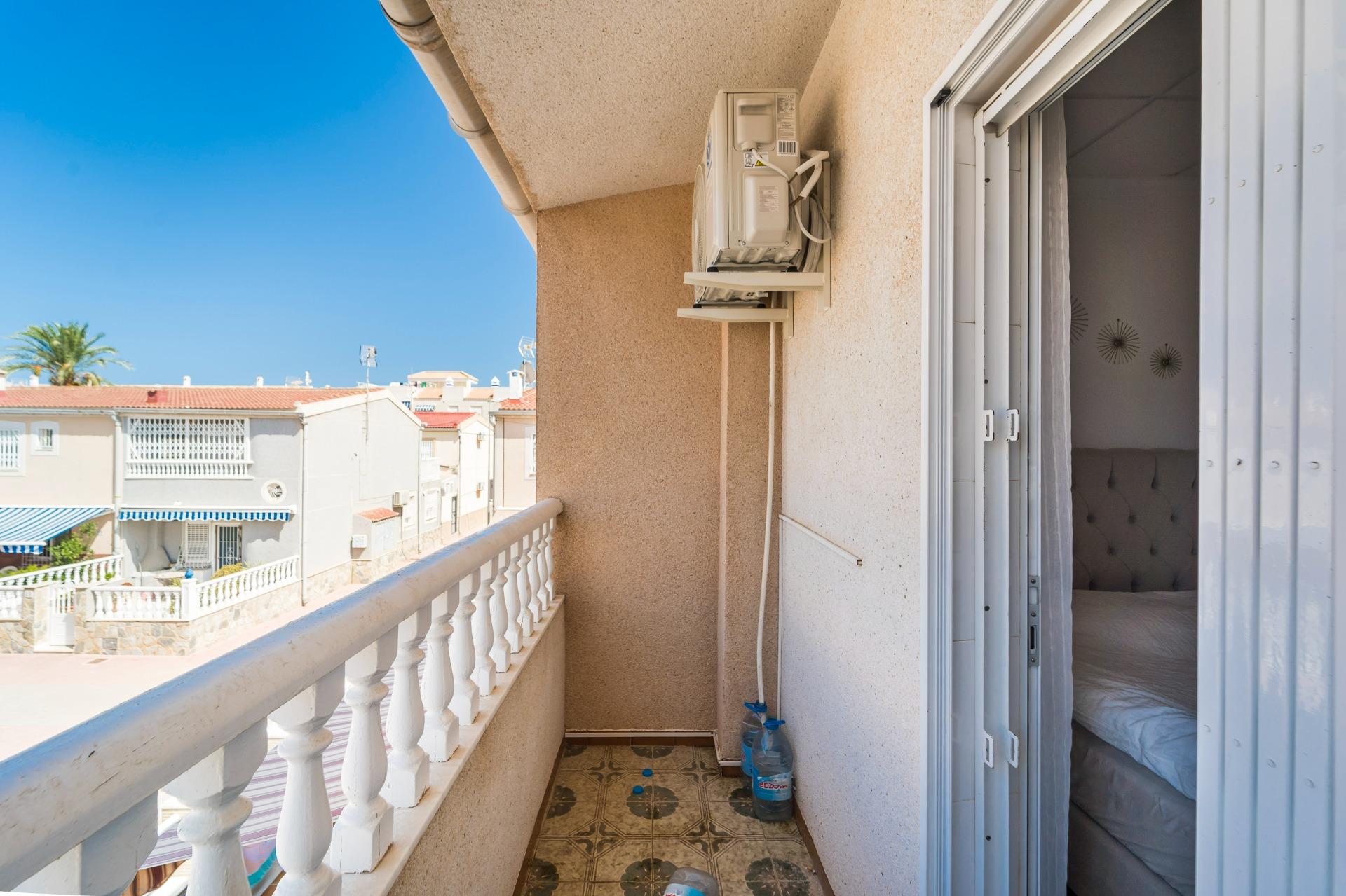 Pool area in duplex for sale in Torrevieja
