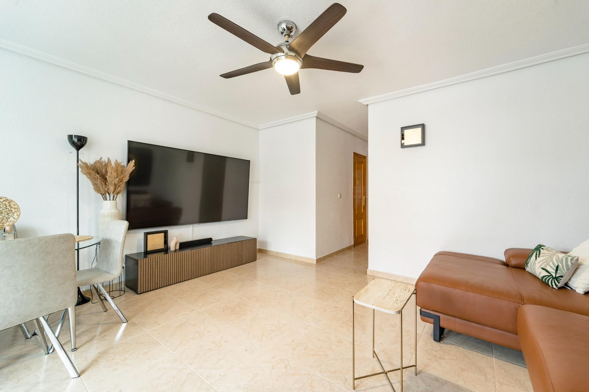 Pool area in duplex for sale in Torrevieja