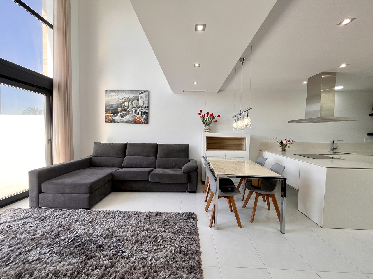 Dining area in villa for sale in Los Dolses
