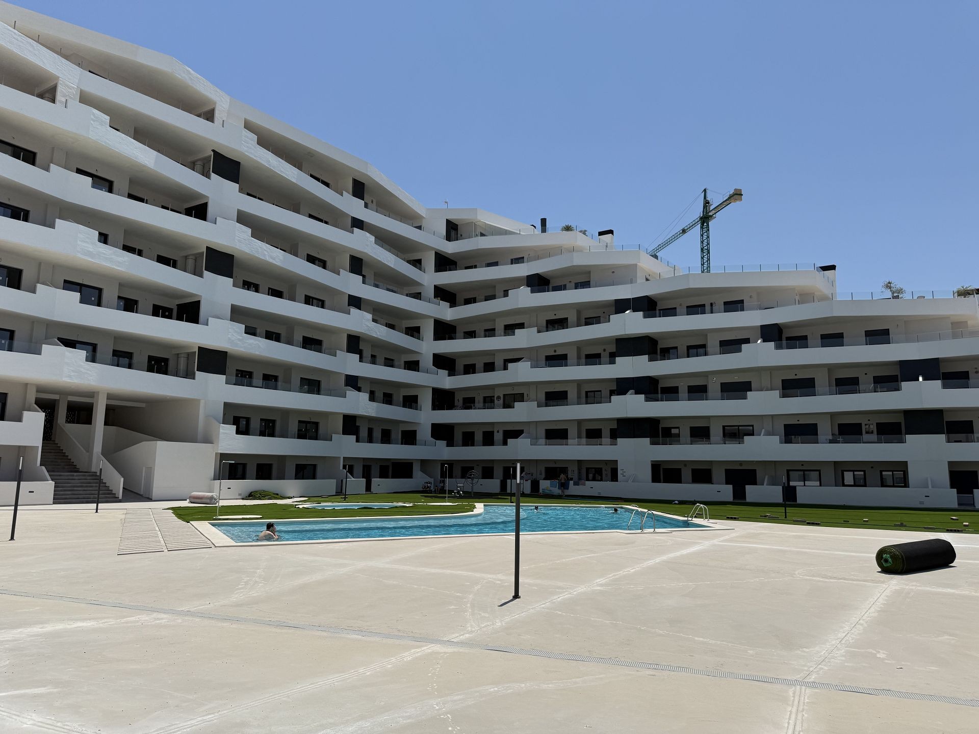 Pool area in penthouse for sale in San Miguel de Salinas