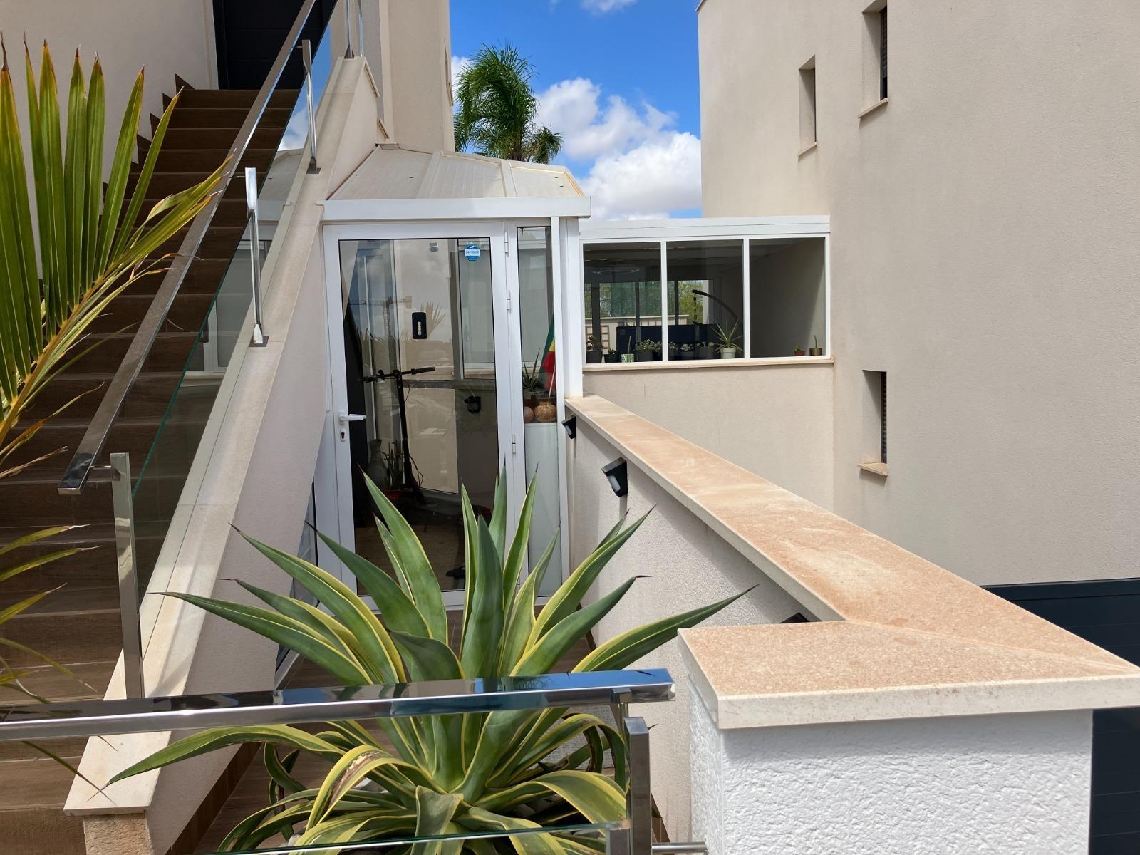 Pool area in bungalow for sale in San Miguel de Salinas