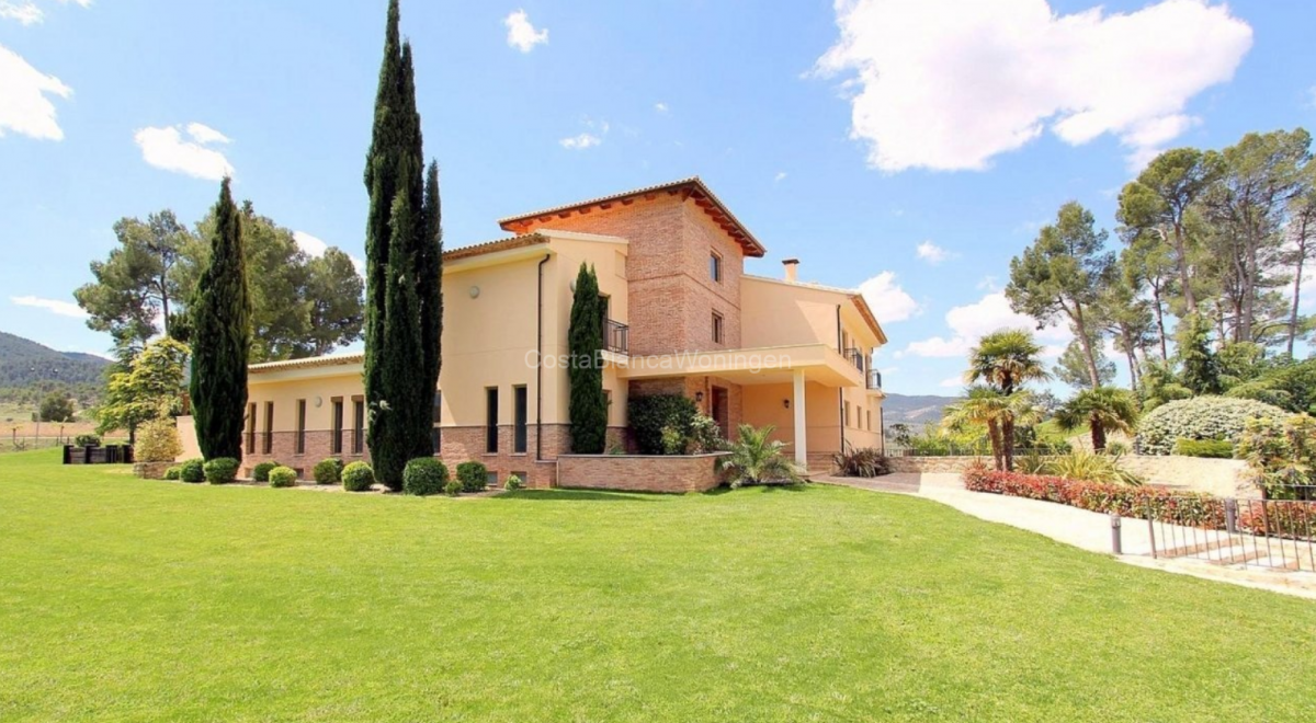 Pool area in villa for sale in Penaguila
