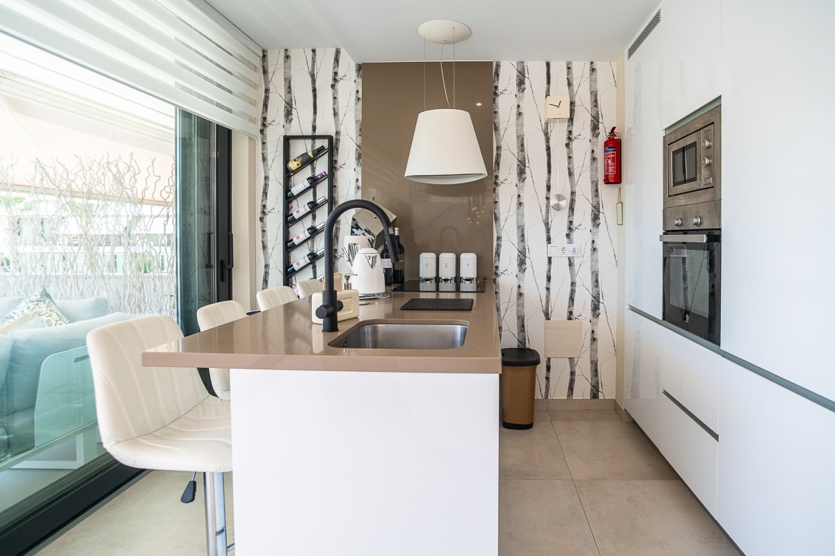 Living room in penthouse for sale in Cartagena