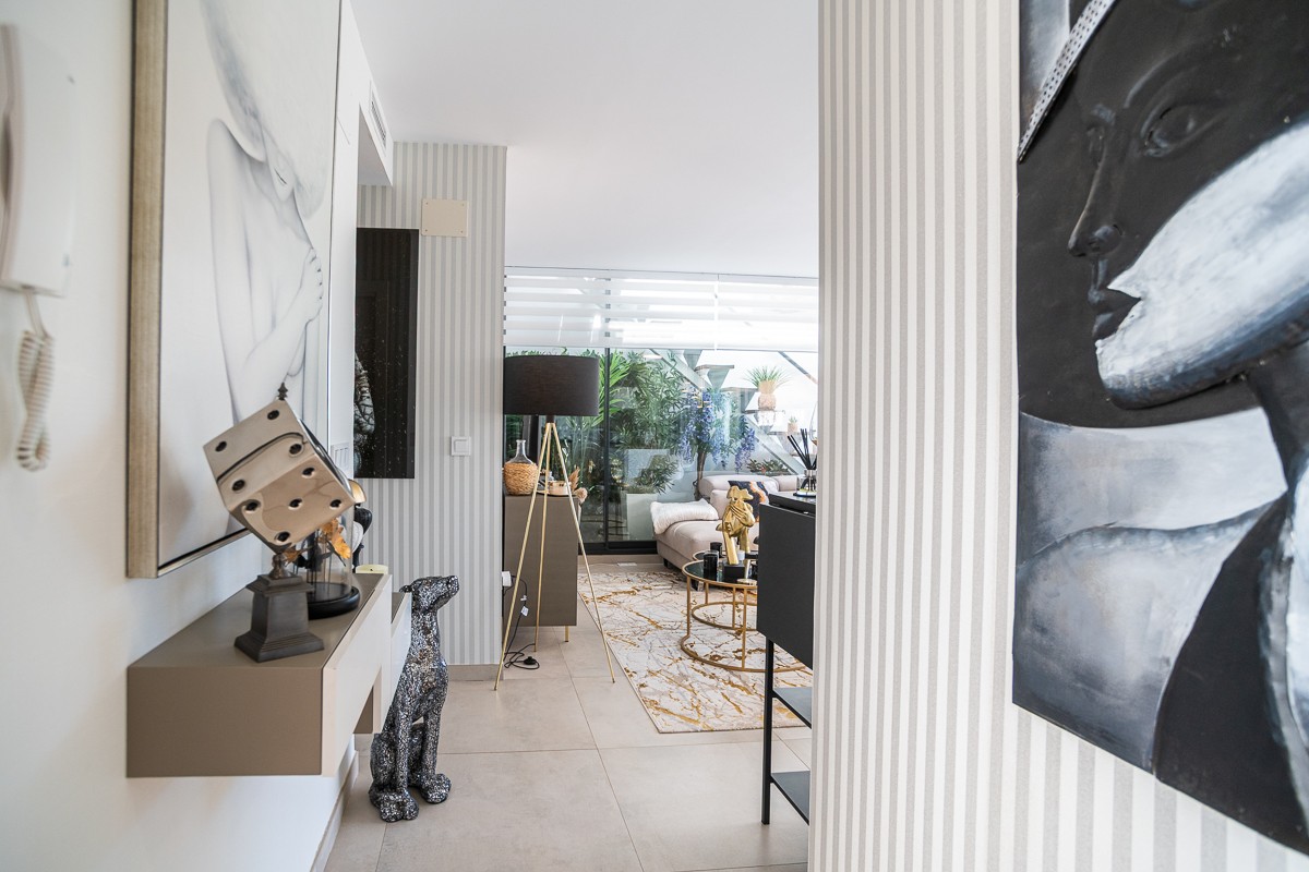 Pool area in penthouse for sale in Cartagena