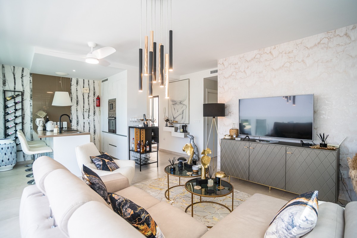 Pool area in penthouse for sale in Cartagena