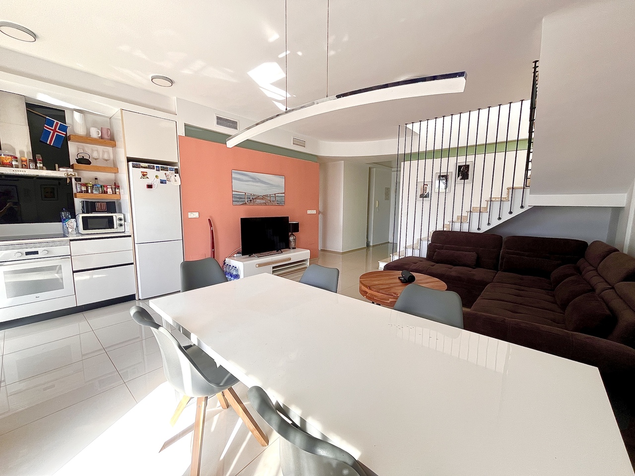 Pool area in penthouse for sale in Los Dolses