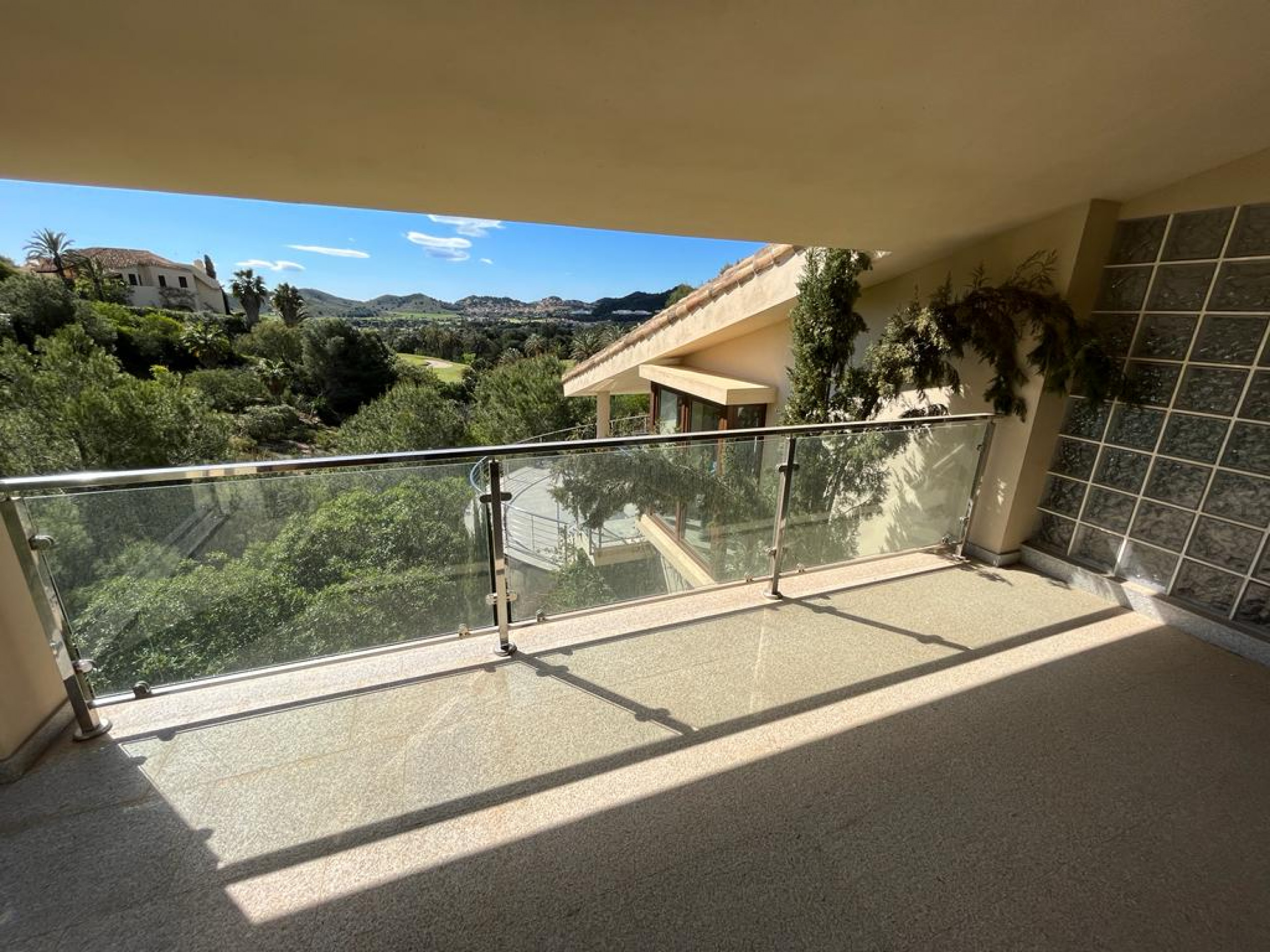 Pool area in villa for sale in La Manga Club