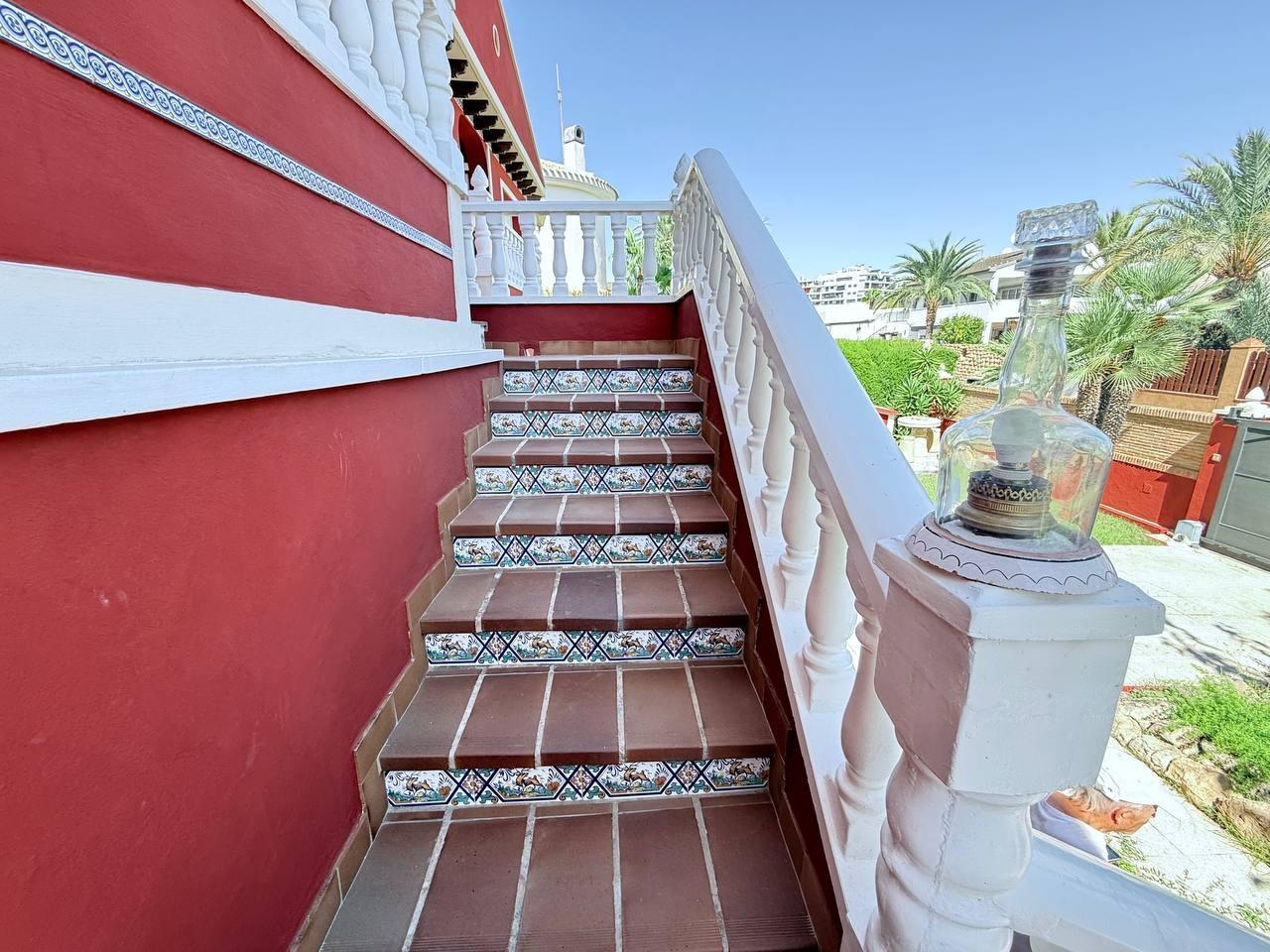 Pool area in villa for sale in Campoamor