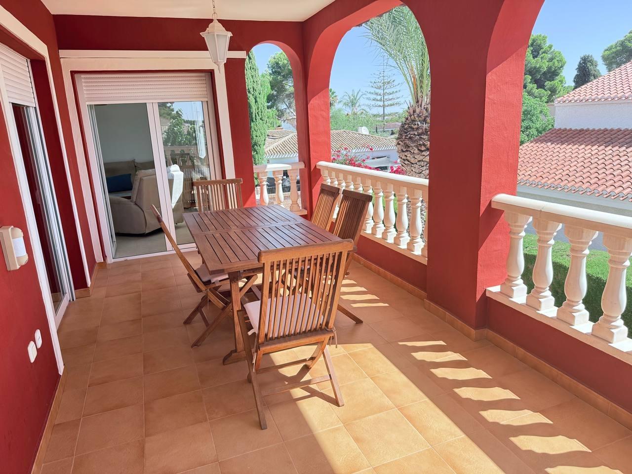 Pool area in villa for sale in Campoamor