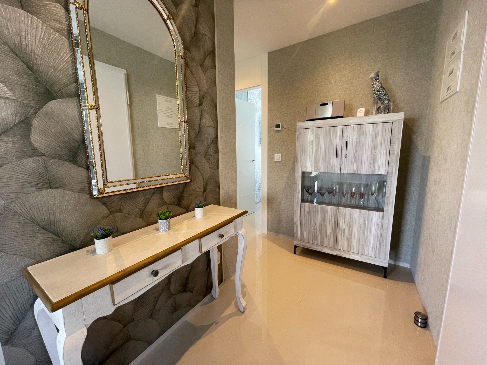 Pool area in apartment for sale in Rojales