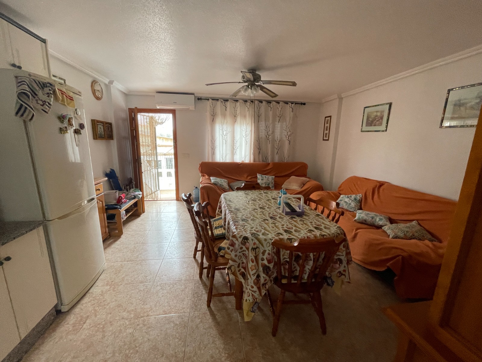Dining area in bungalow for sale in La Mata