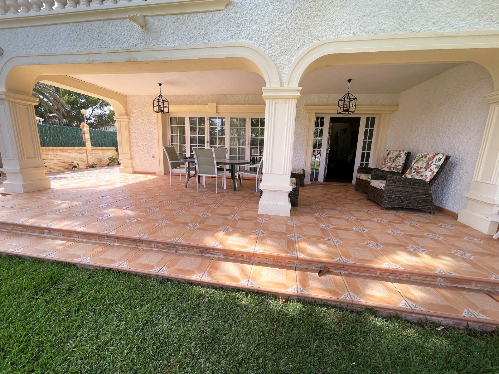 Pool area in villa for sale in Orihuela Costa