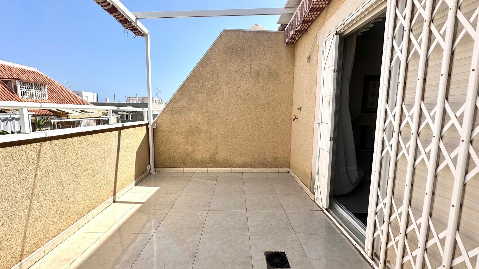 Pool area in penthouse for sale in Torrevieja