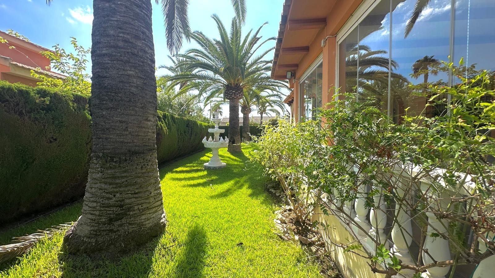 Pool area in villa for sale in Cabo Roig