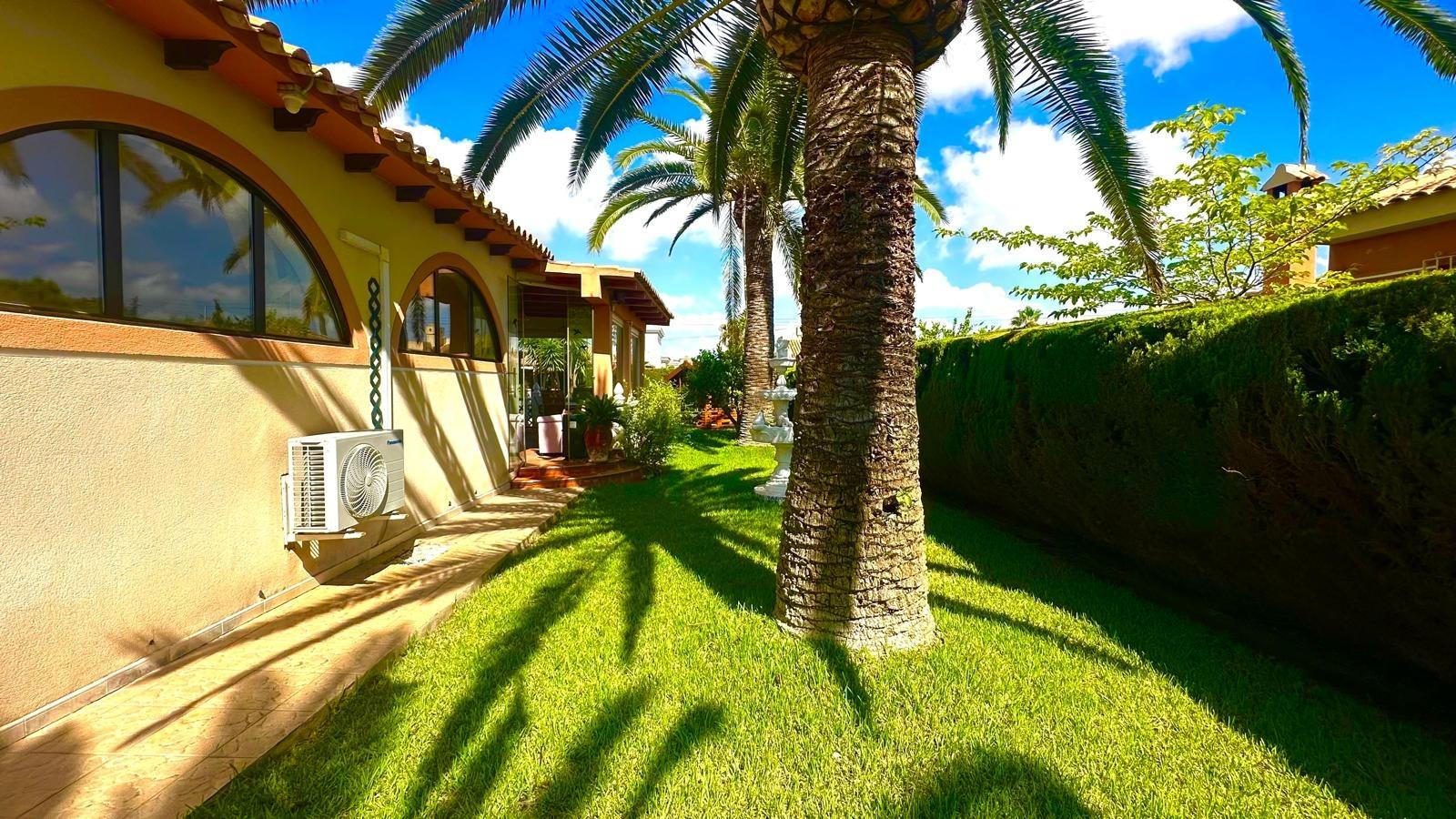 Pool area in villa for sale in Cabo Roig