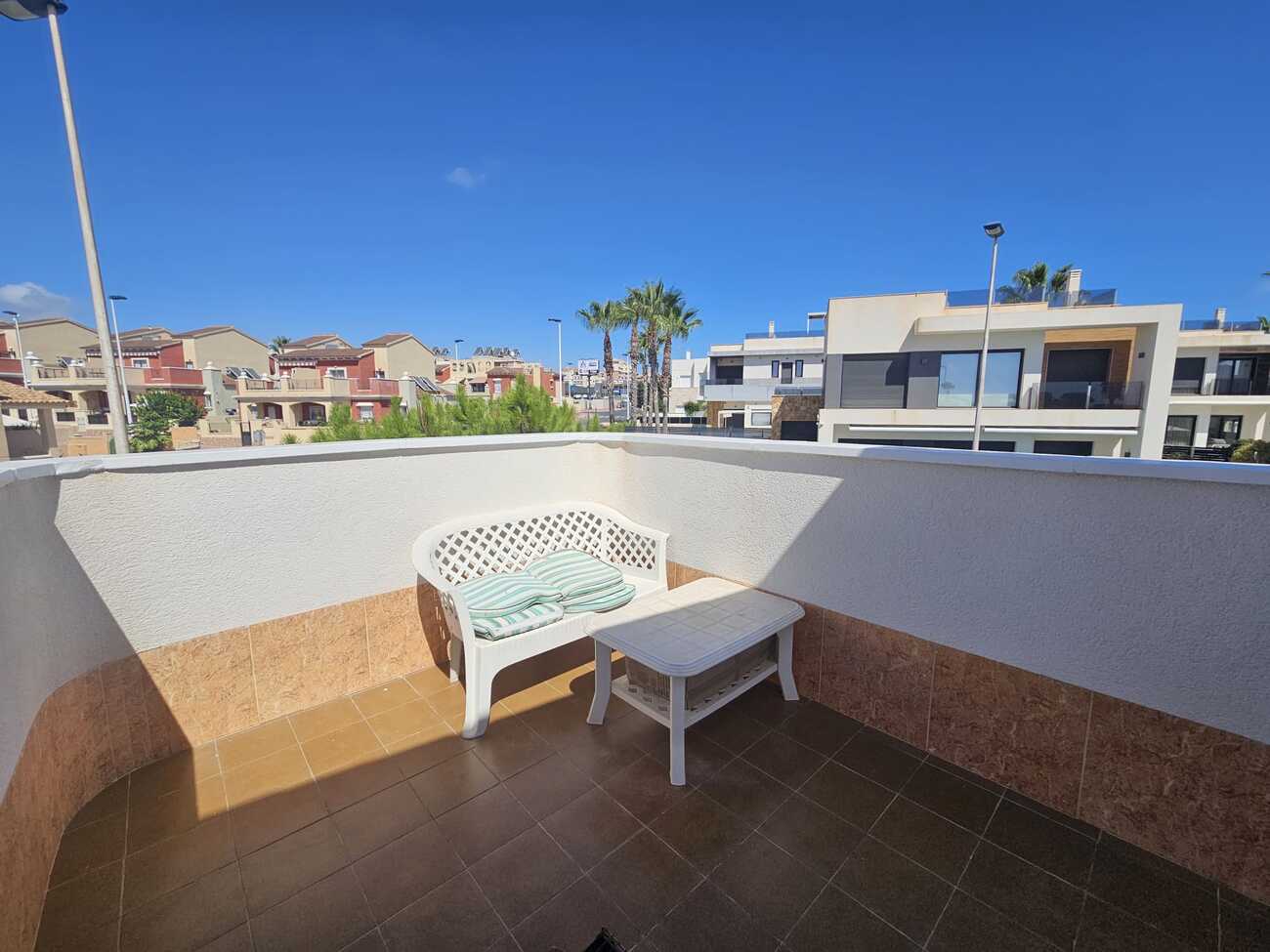 Pool area in villa for sale in Torrevieja