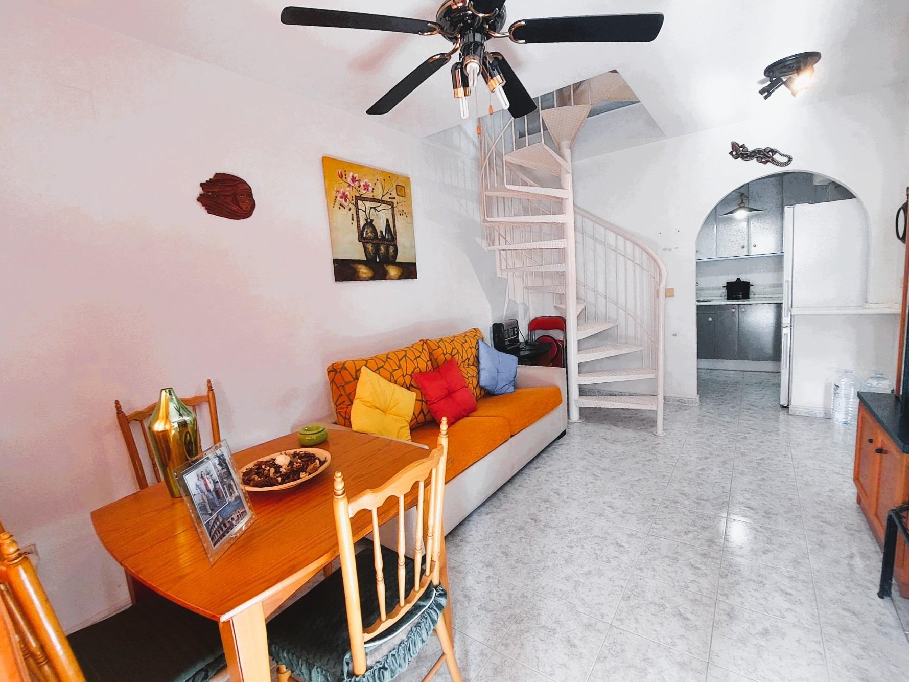 Pool area in bungalow for sale in Orihuela Costa