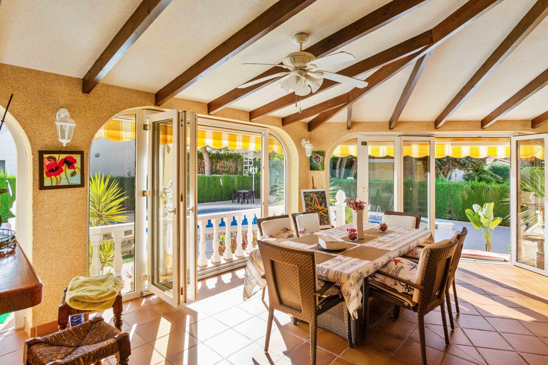 Living room in villa for sale in Cabo Roig