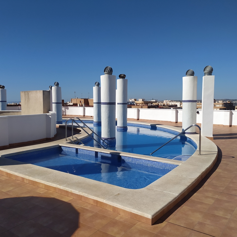 Pool area in apartment for sale in Torrevieja