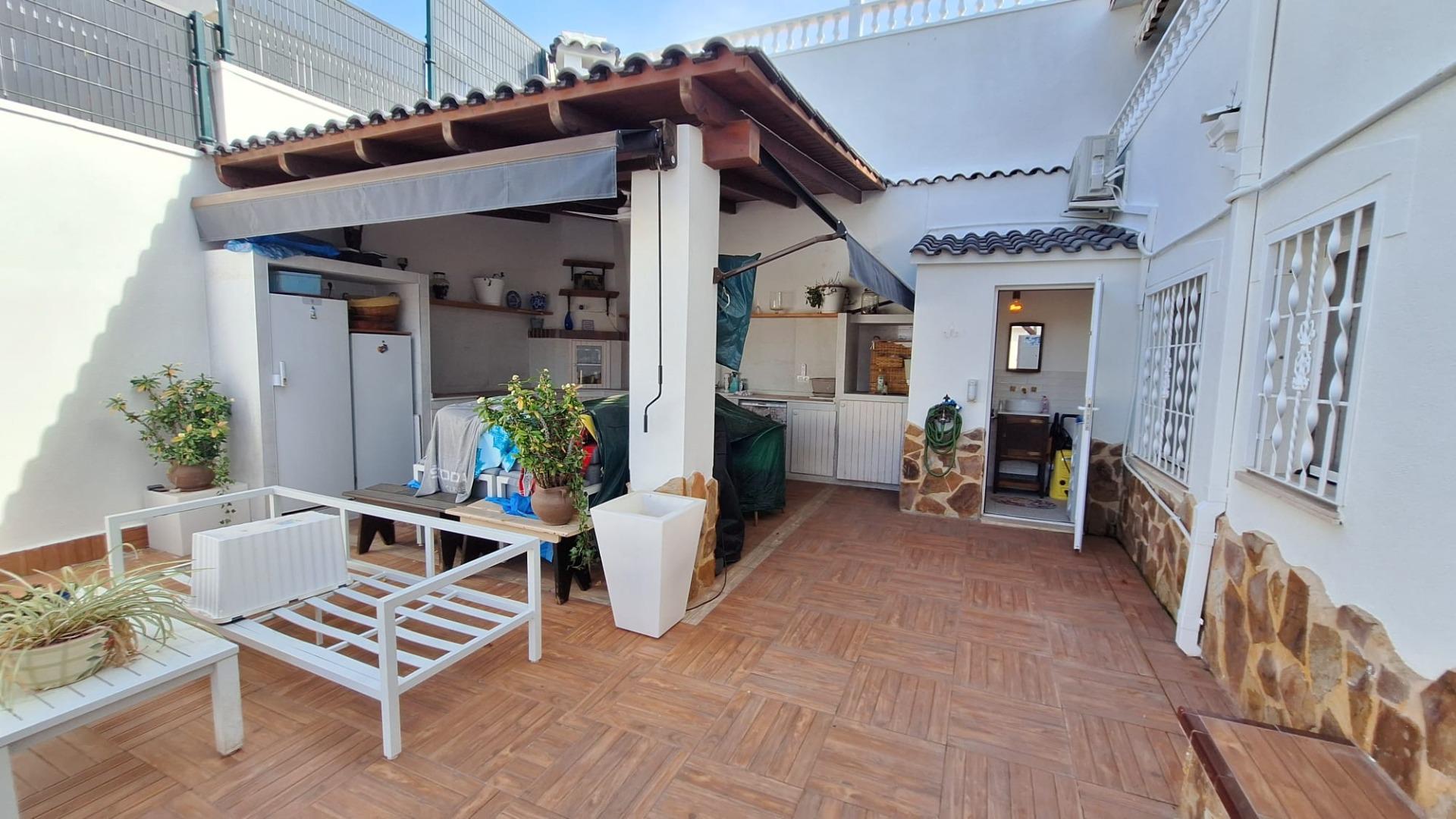 Pool area in villa for sale in Torrevieja