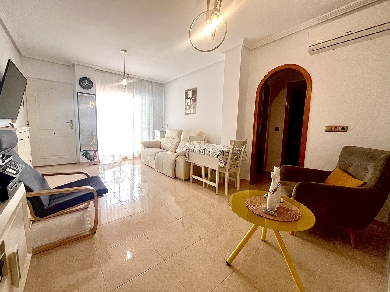 Pool area in apartment for sale in Cabo Roig