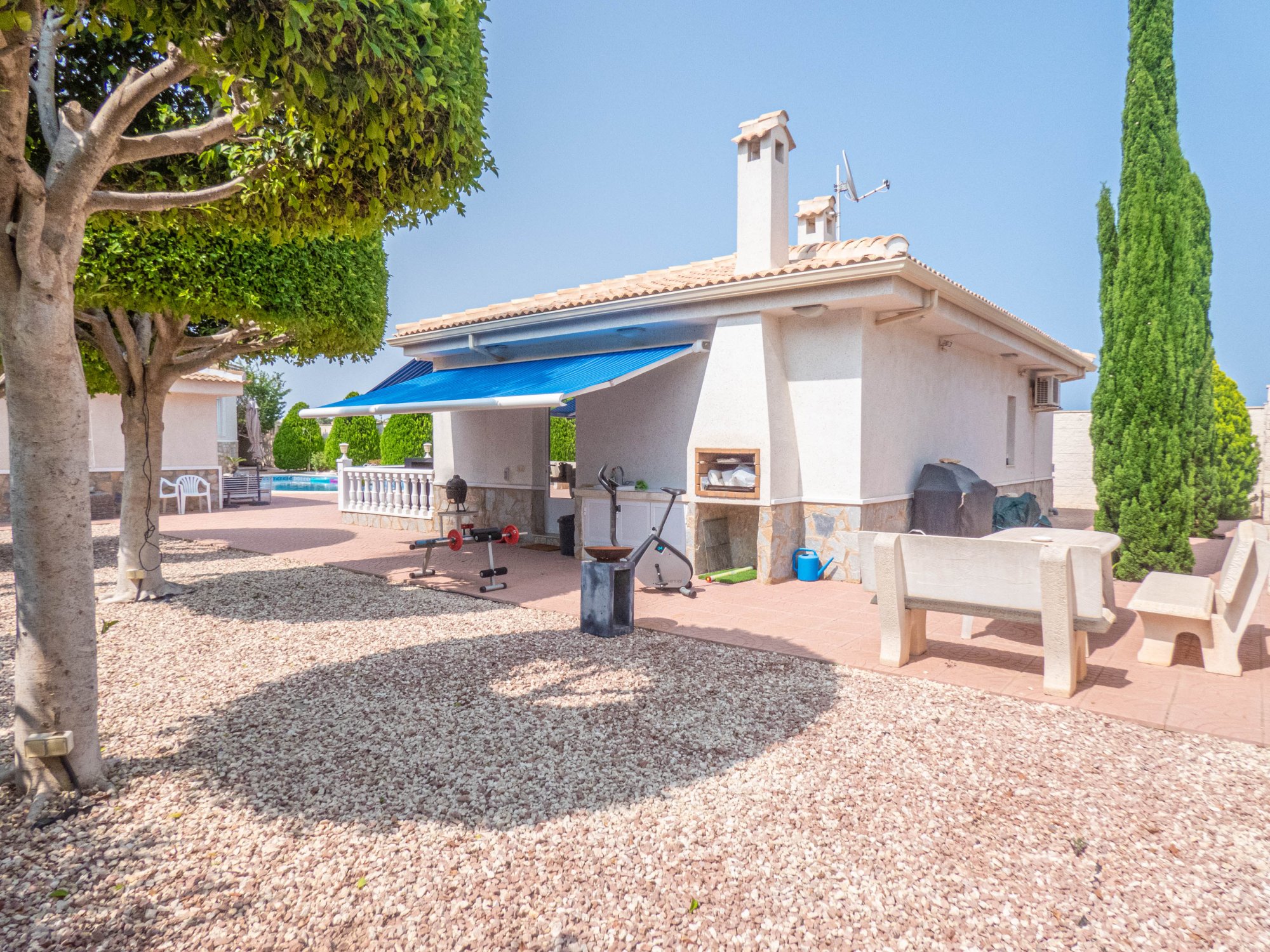 Pool area in villa for sale in Ciudad Quesada