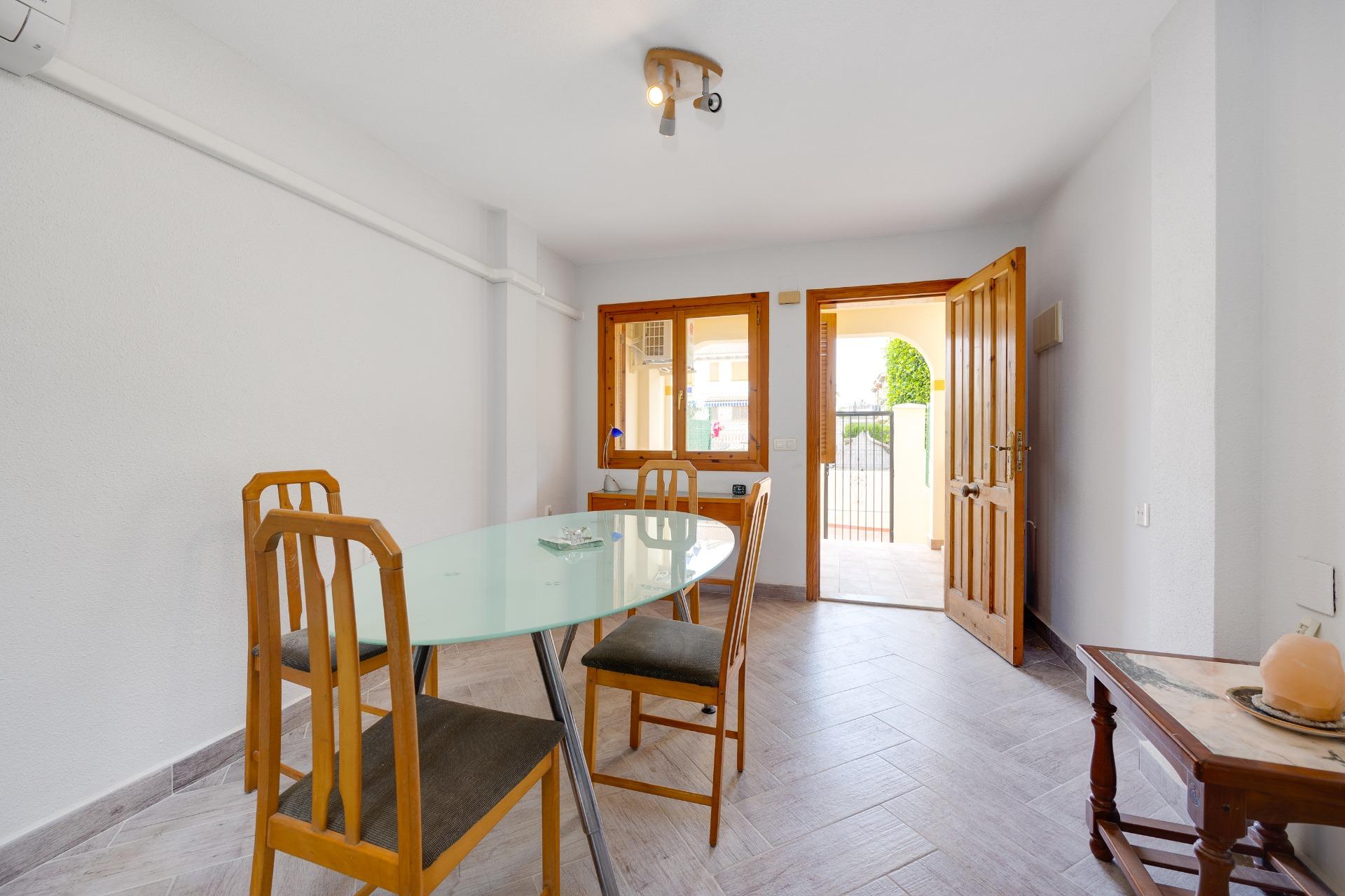 Pool area in bungalow for sale in Torrevieja