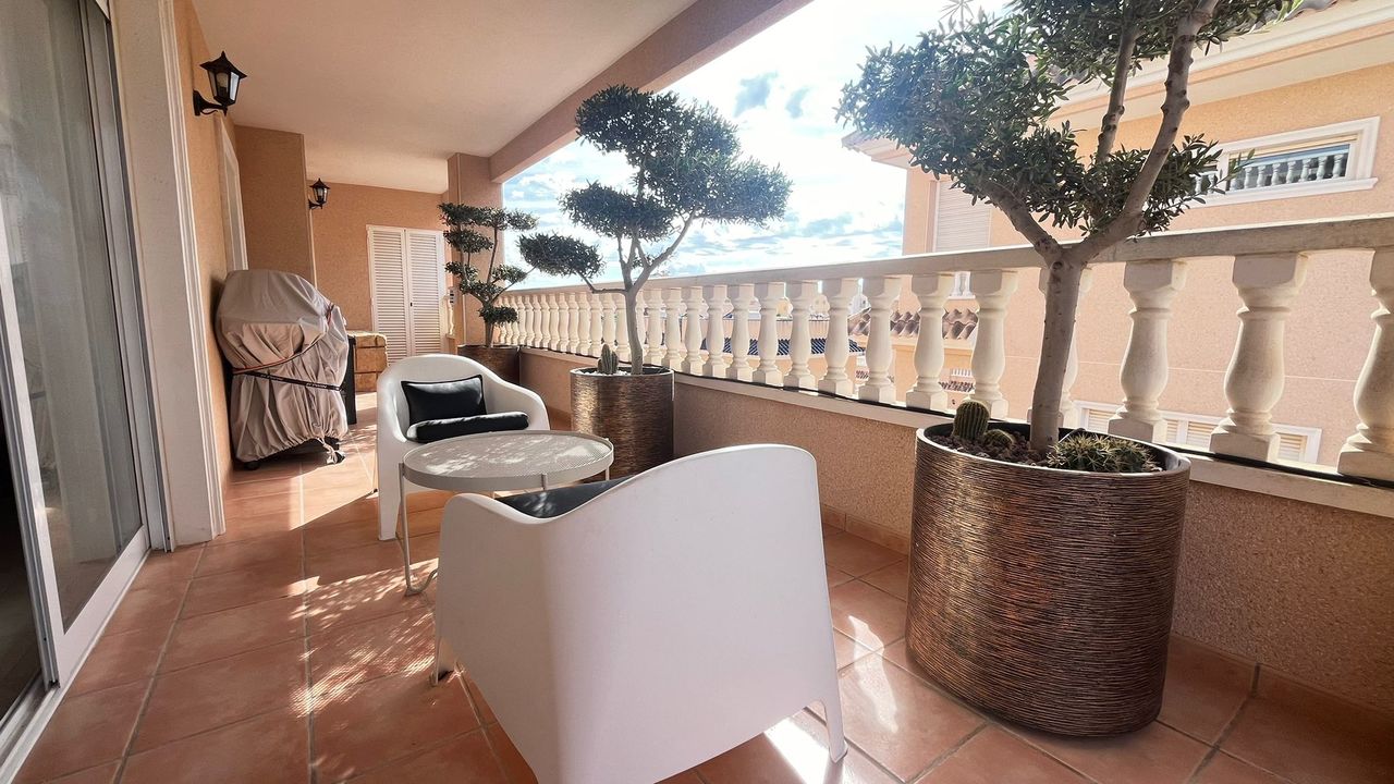 Pool area in apartment for sale in Los Dolses