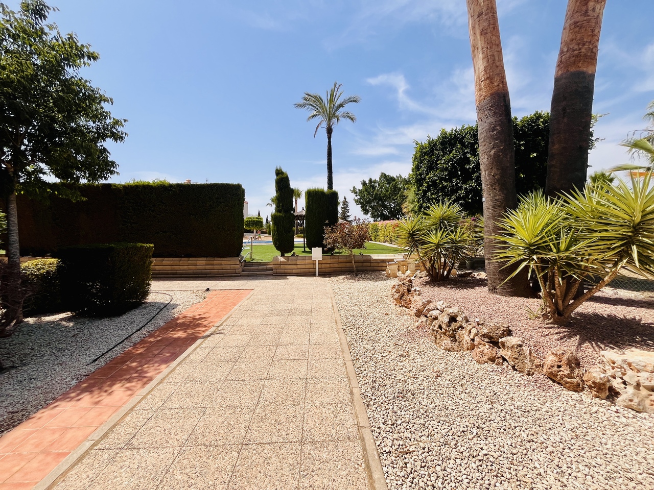 Pool area in apartment for sale in Villamartin