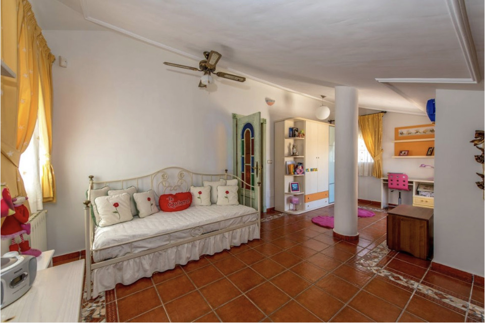 Pool area in villa for sale in La Mata